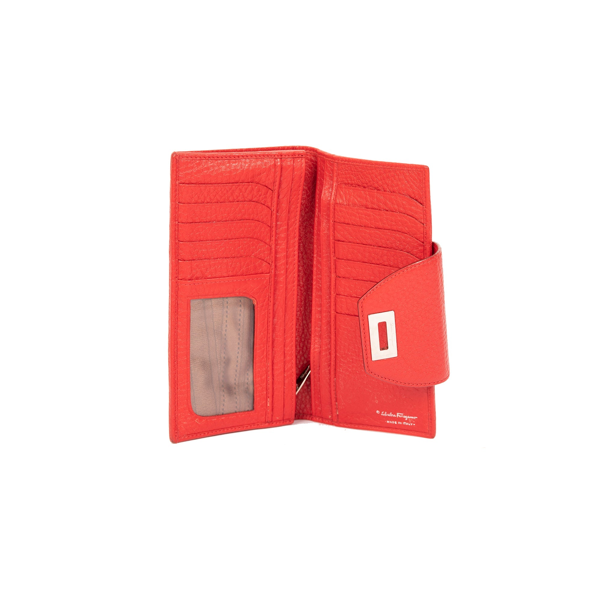 Salvatore Ferragamo Gancini Leather Flap Wallet