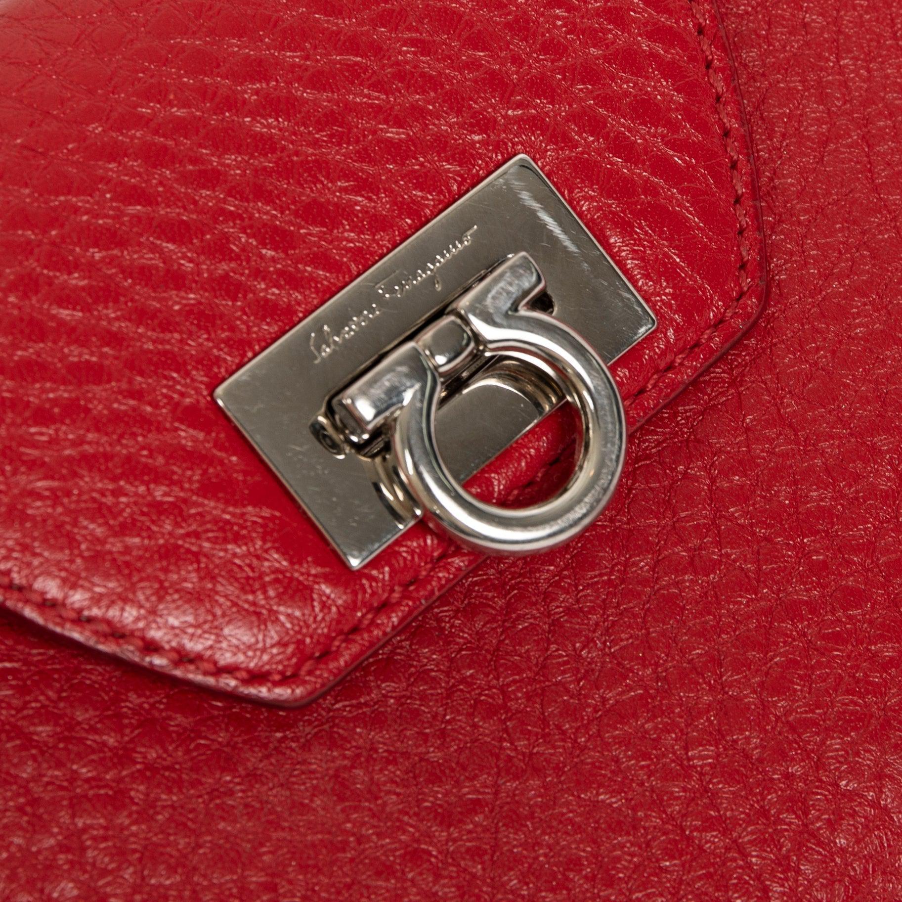 Salvatore Ferragamo Gancini Leather Flap Wallet