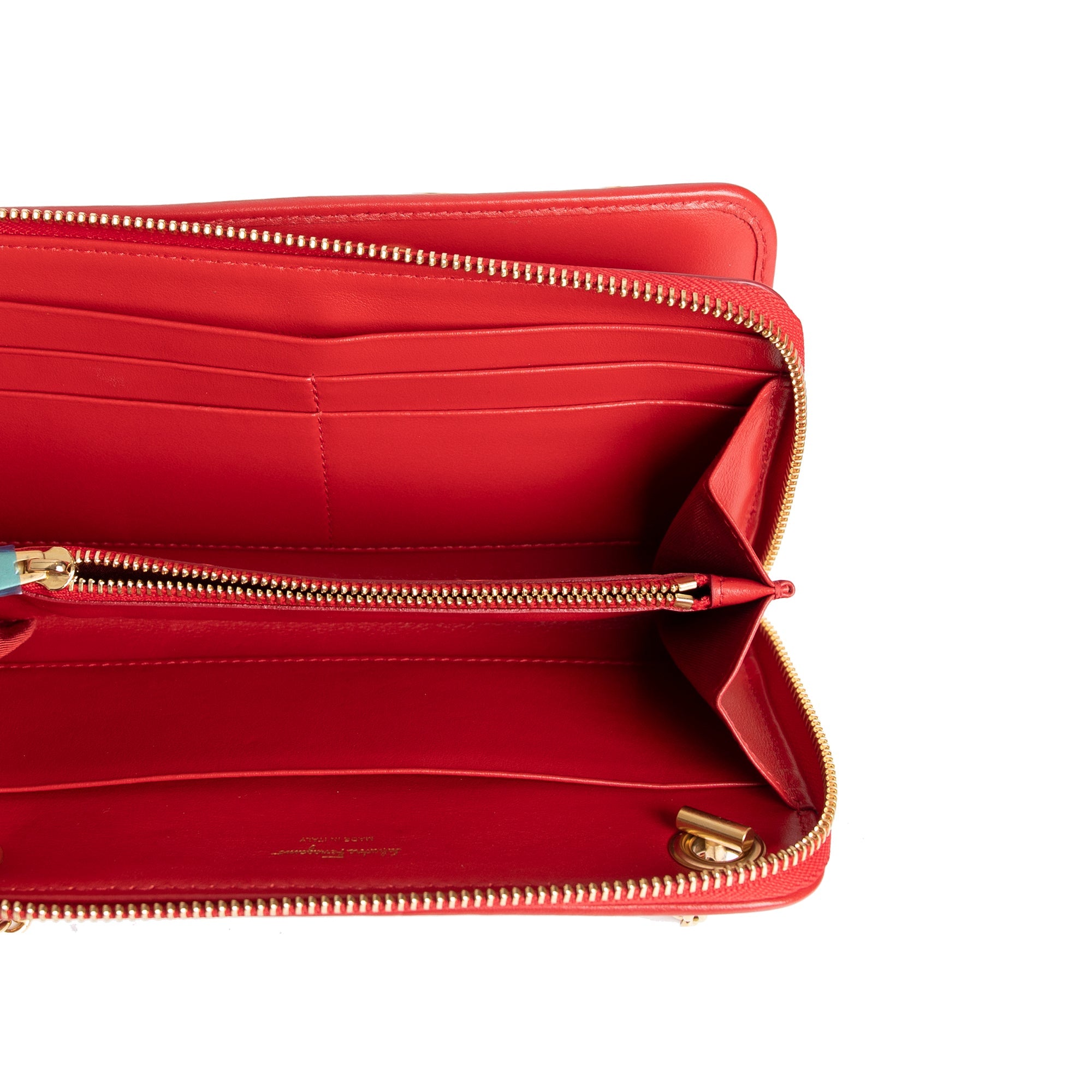 Salvatore Ferragamo Quilted Gancio Wallet on Chain w/ Box & Receipt