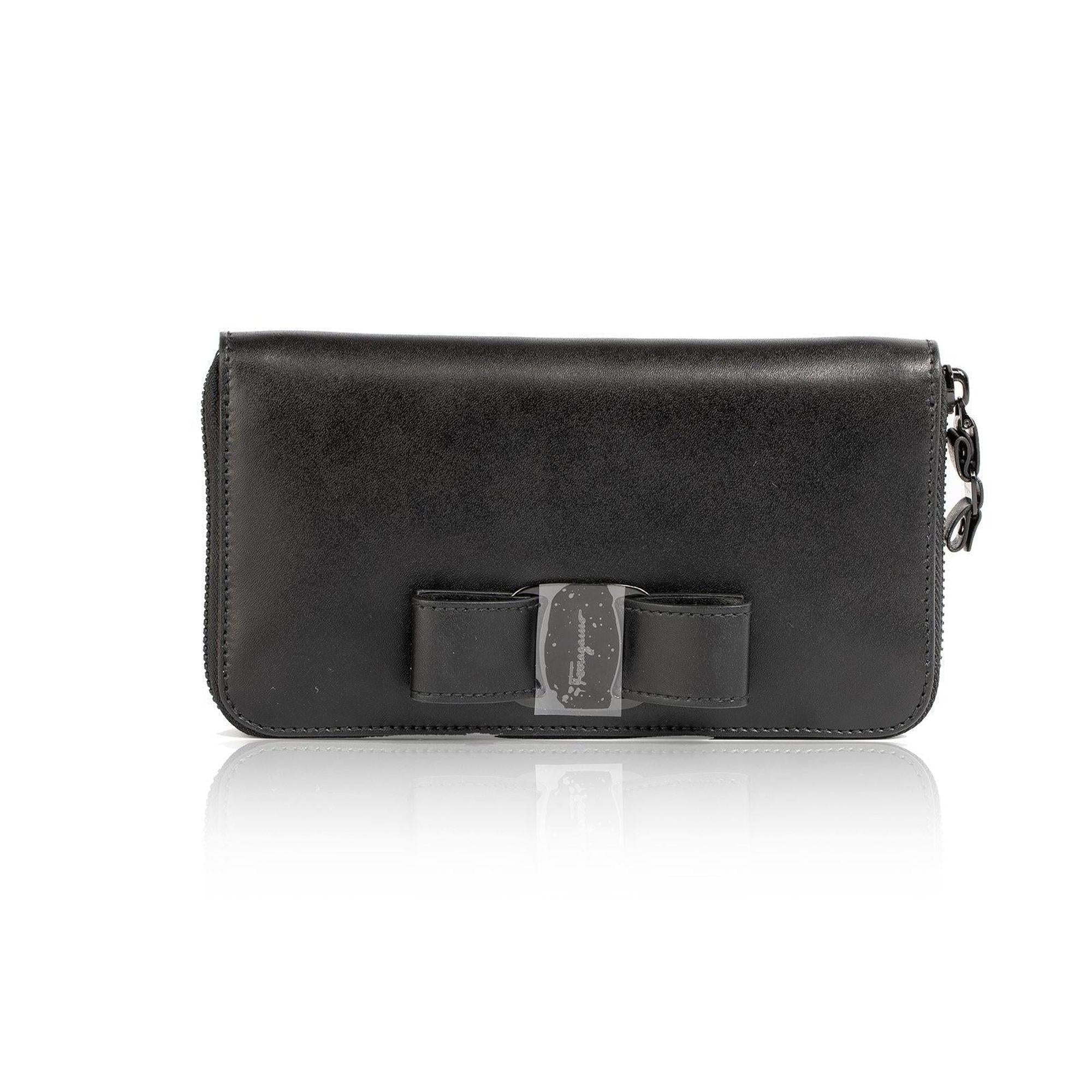 Salvatore Ferragamo Vara Bow Zip Wallet w/ Box