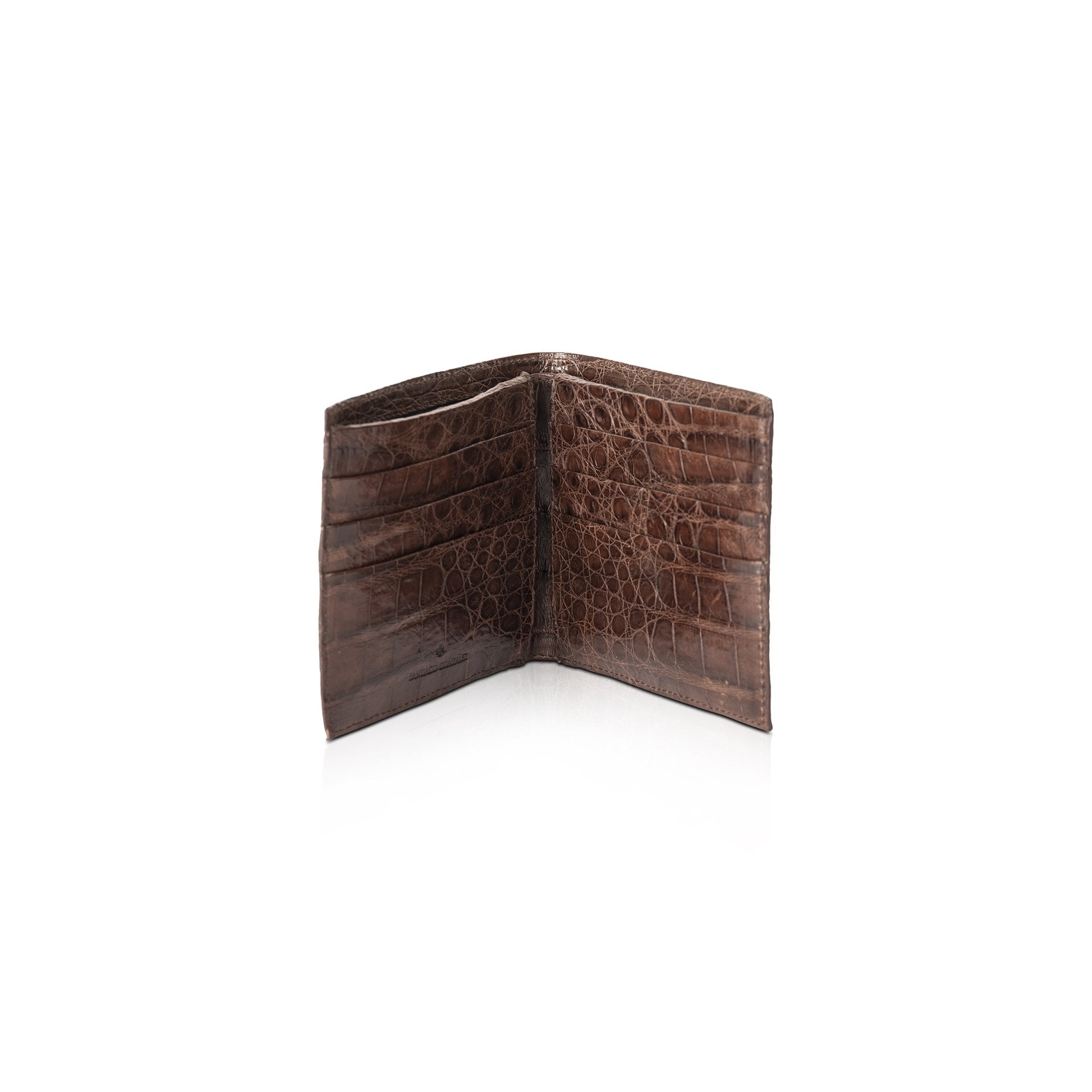 Santiago Gonzalez Crocodile Bifold Wallet w/ Box