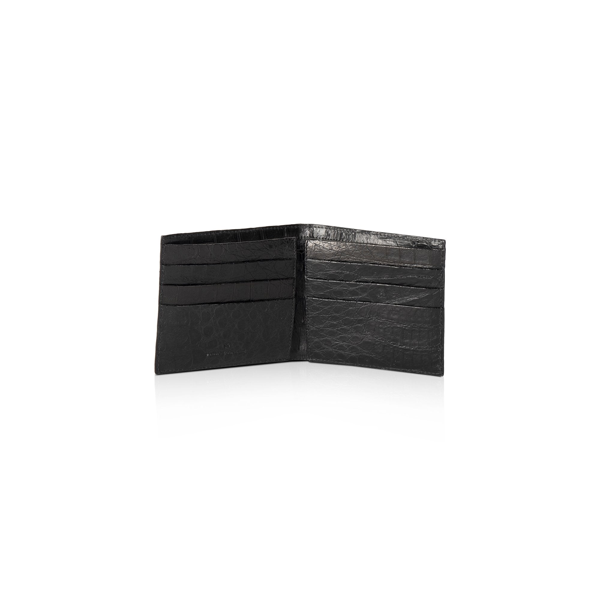Santiago Gonzalez Crocodile Bifold Wallet w/ Box