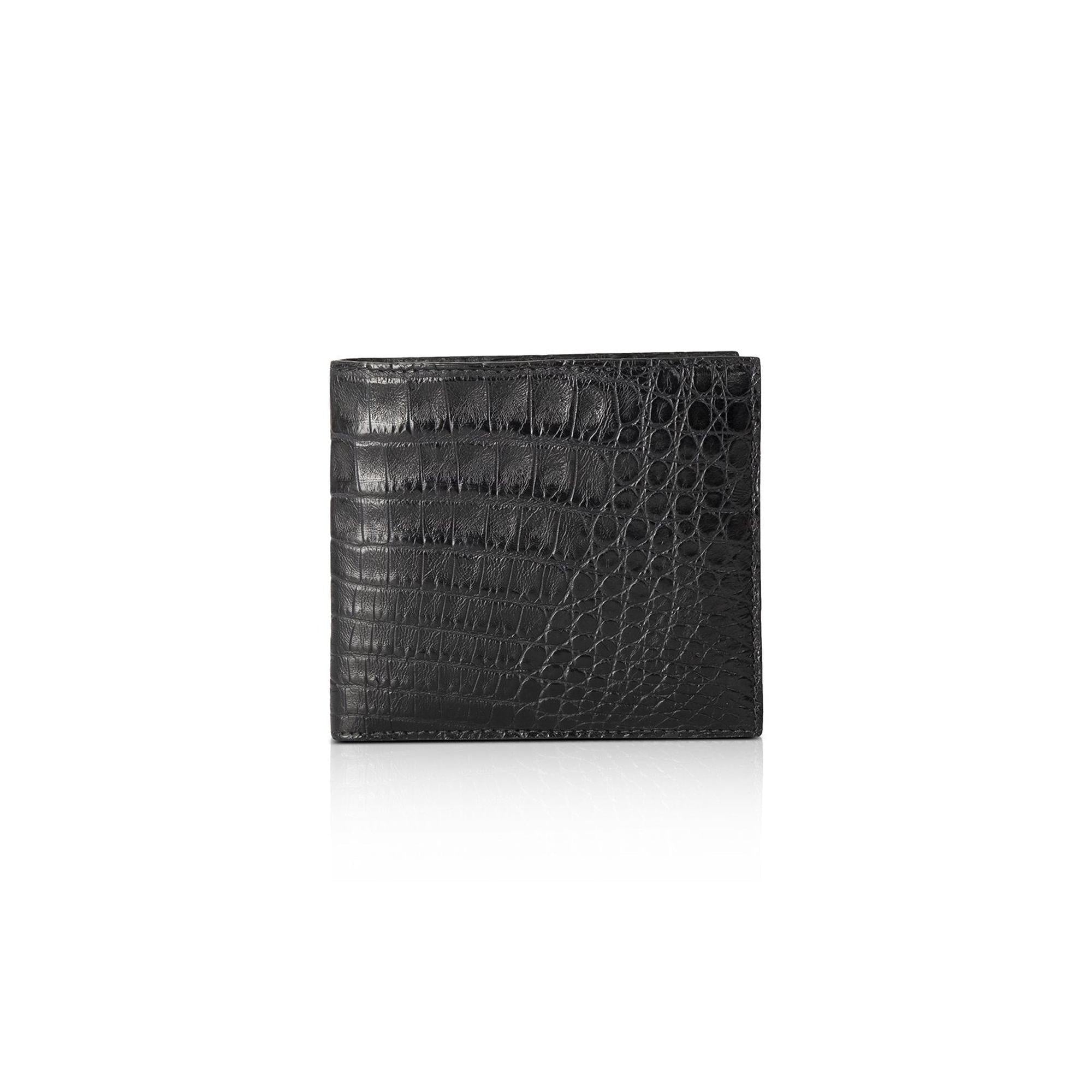 Santiago Gonzalez Crocodile Bifold Wallet w/ Box
