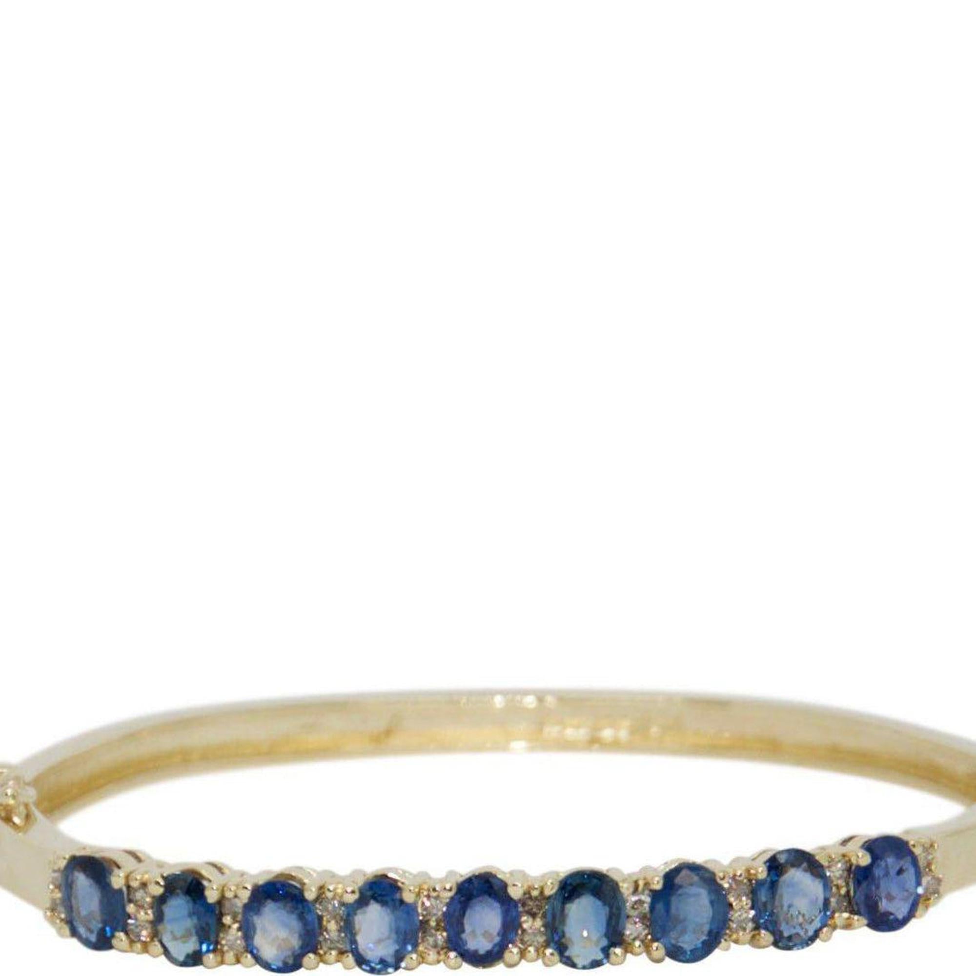 Sapphire & Diamond Bangle Bracelet