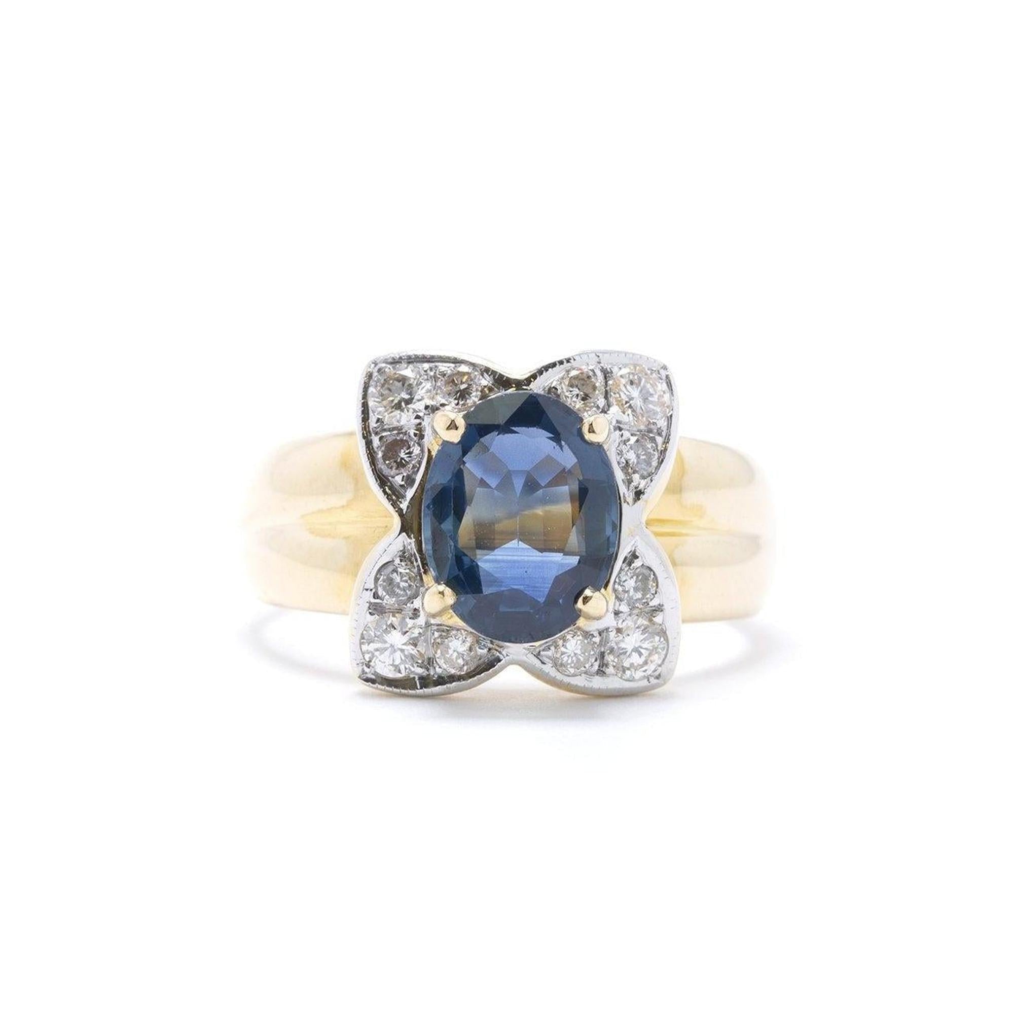 Sapphire & Diamond Cocktail Ring