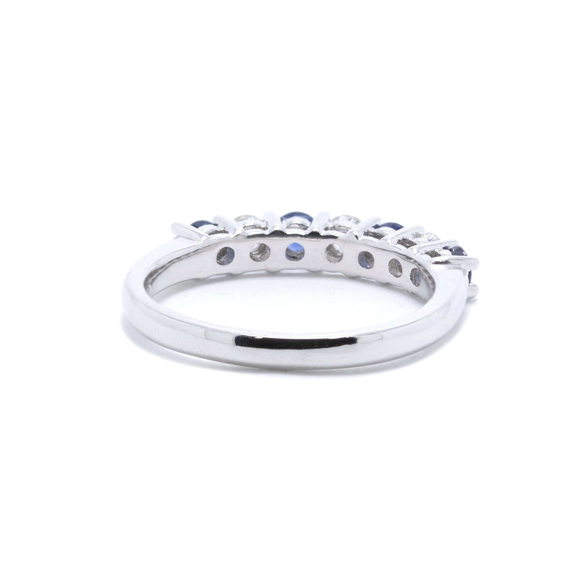 Sapphire and Diamond Band Ring