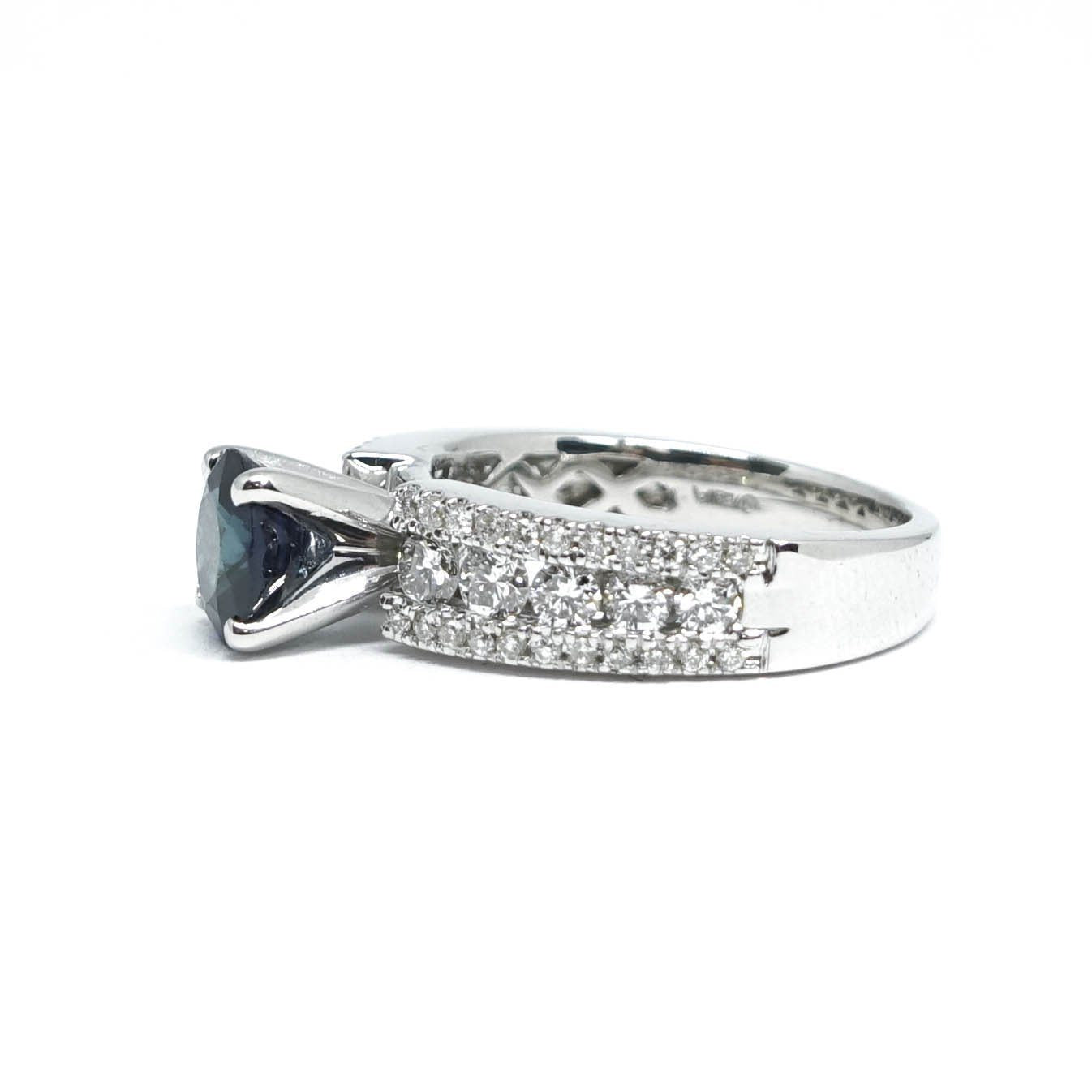 Sapphire and Diamond Cocktail Ring