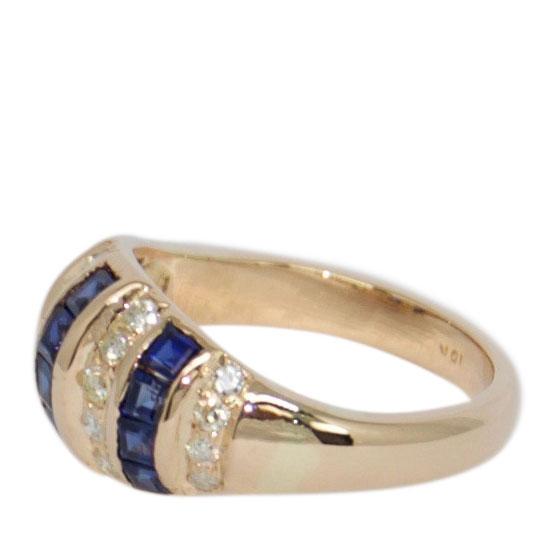 Sapphire and Diamond Cocktail Ring