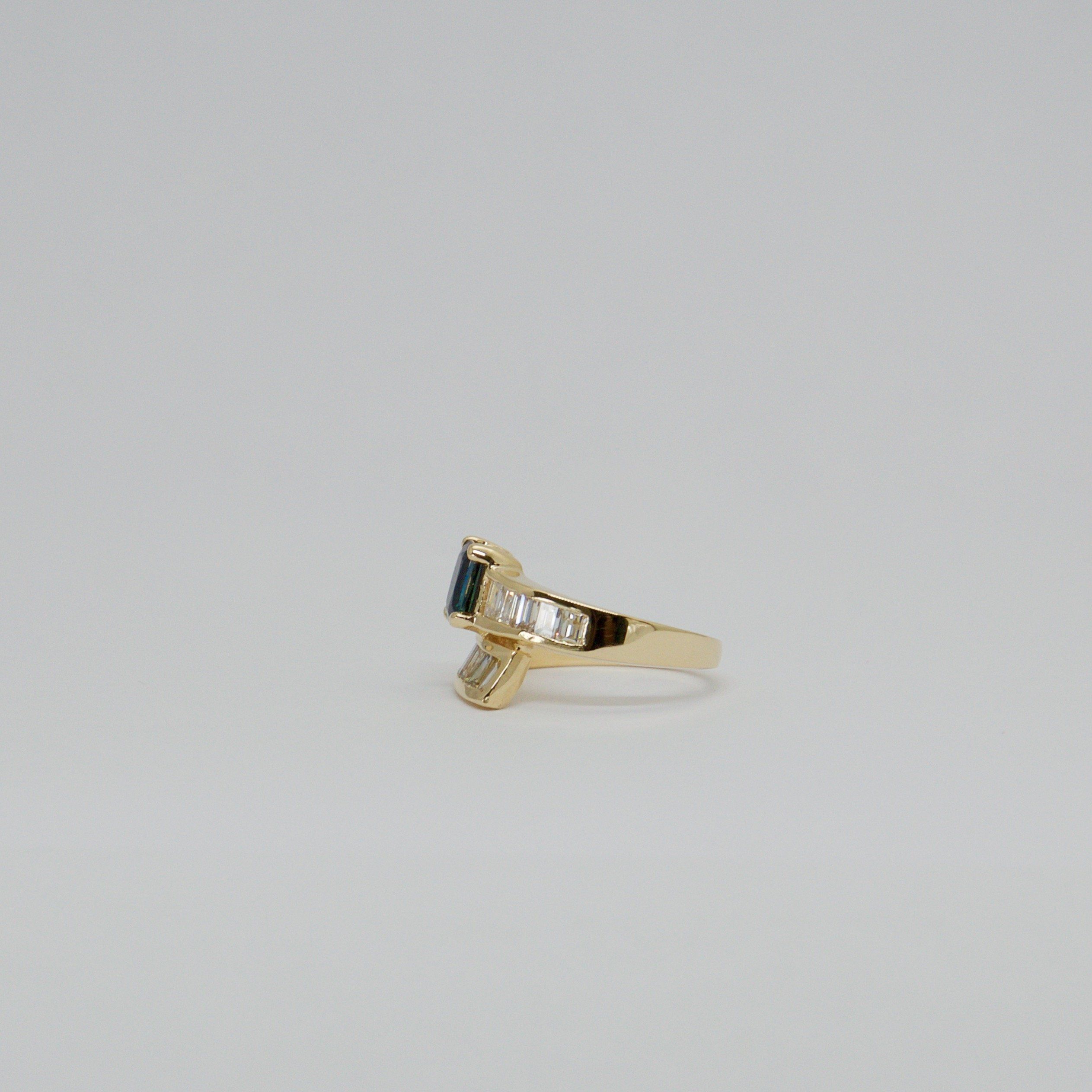Sapphire and Diamond Cocktail Ring