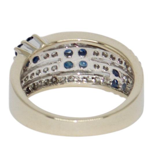 Sapphire and Diamond Cocktail Ring