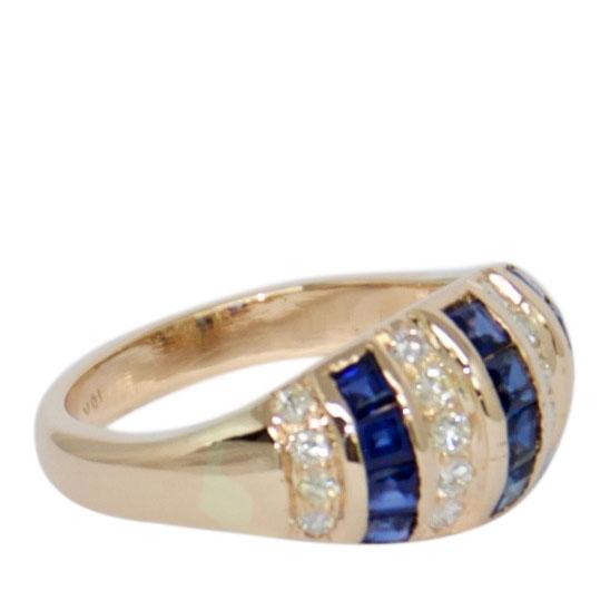 Sapphire and Diamond Cocktail Ring