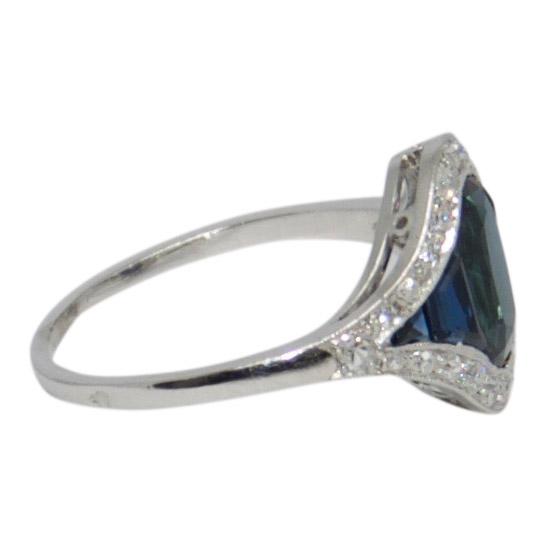 Sapphire and Diamond Cocktail Ring