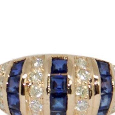 Sapphire and Diamond Cocktail Ring