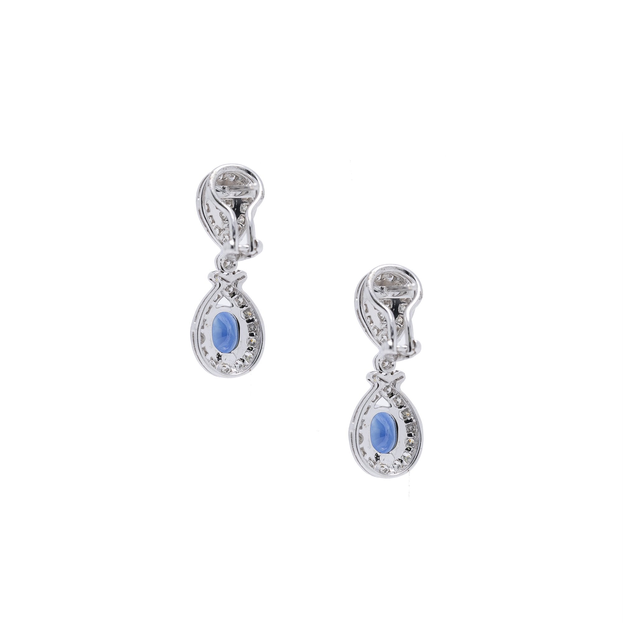 Sapphire and Diamond Drop Earrings