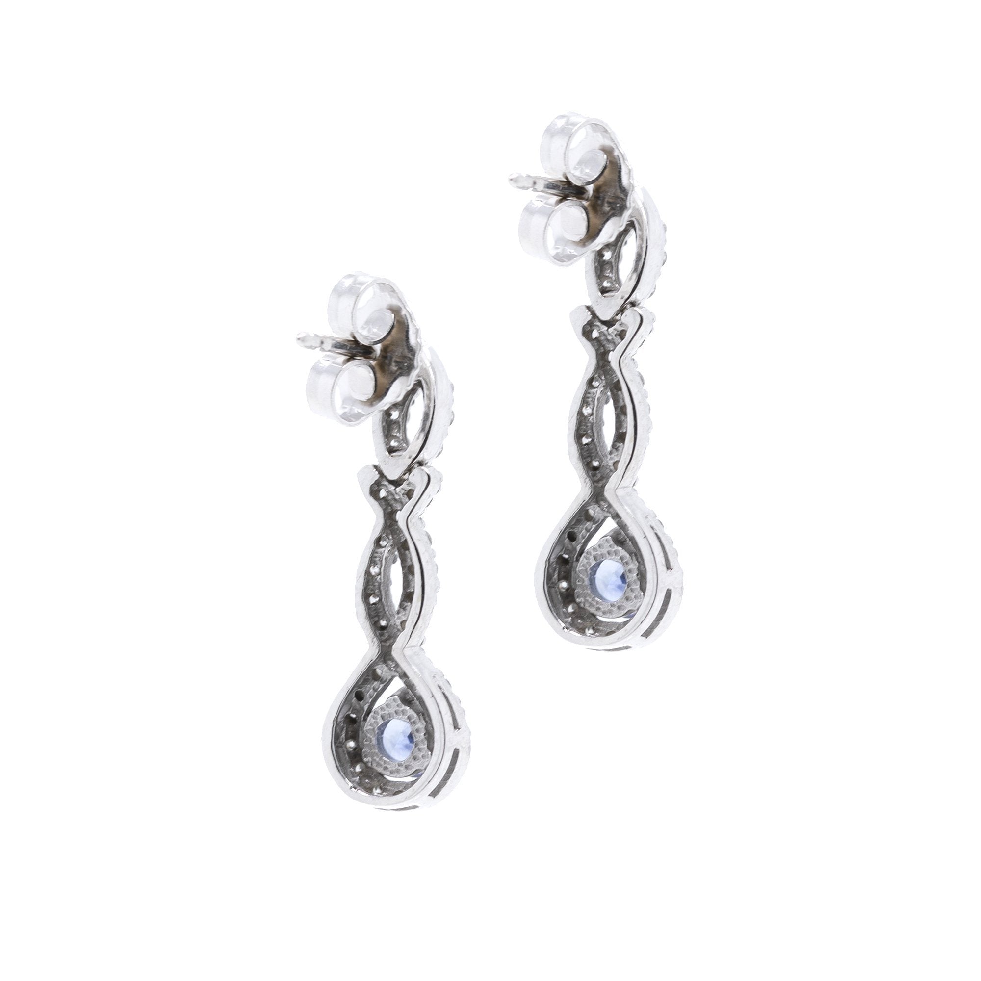 Sapphire and Diamond Earrings
