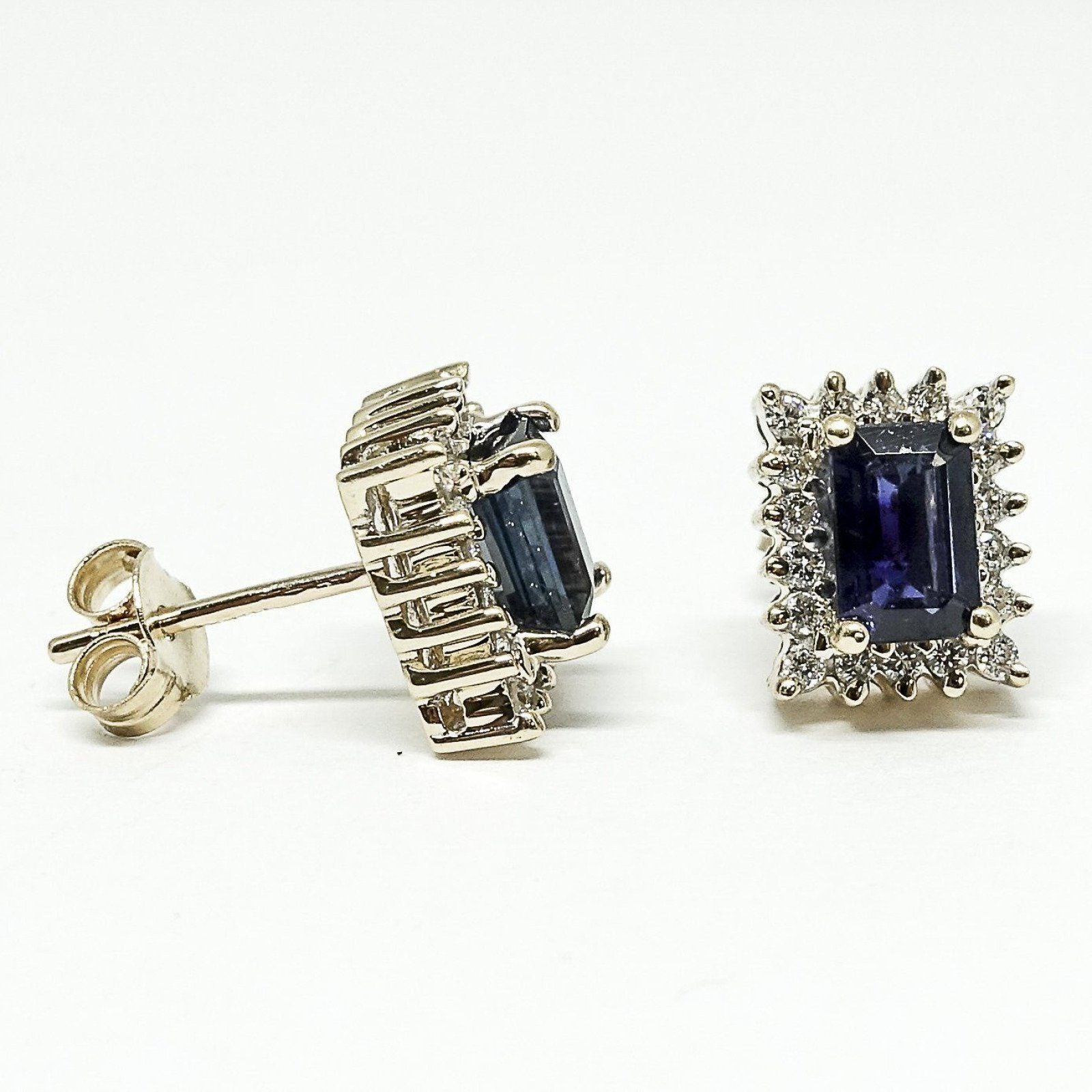 Sapphire and Diamond Earrings