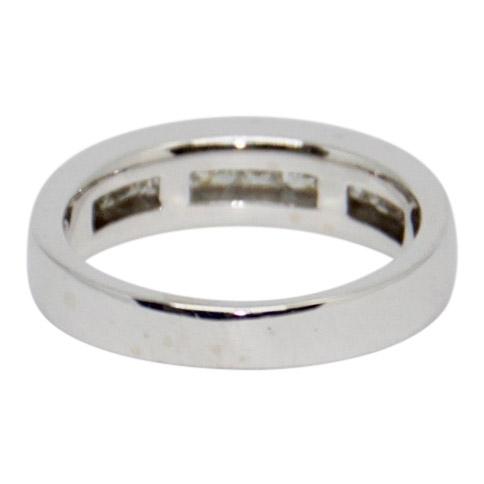 Single Row Channel-Set Princess Cut Diamond Band Ring