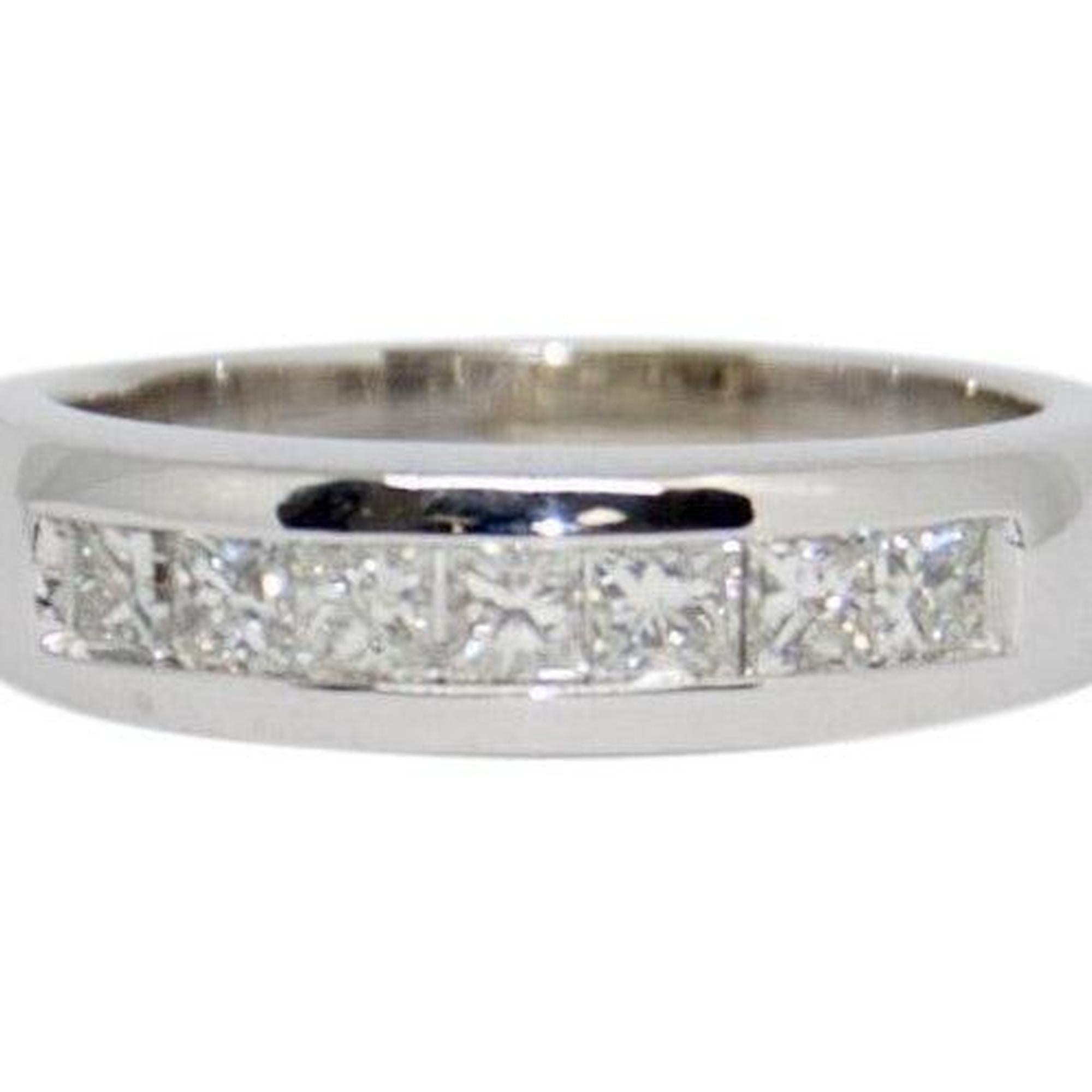 Single Row Channel-Set Princess Cut Diamond Band Ring