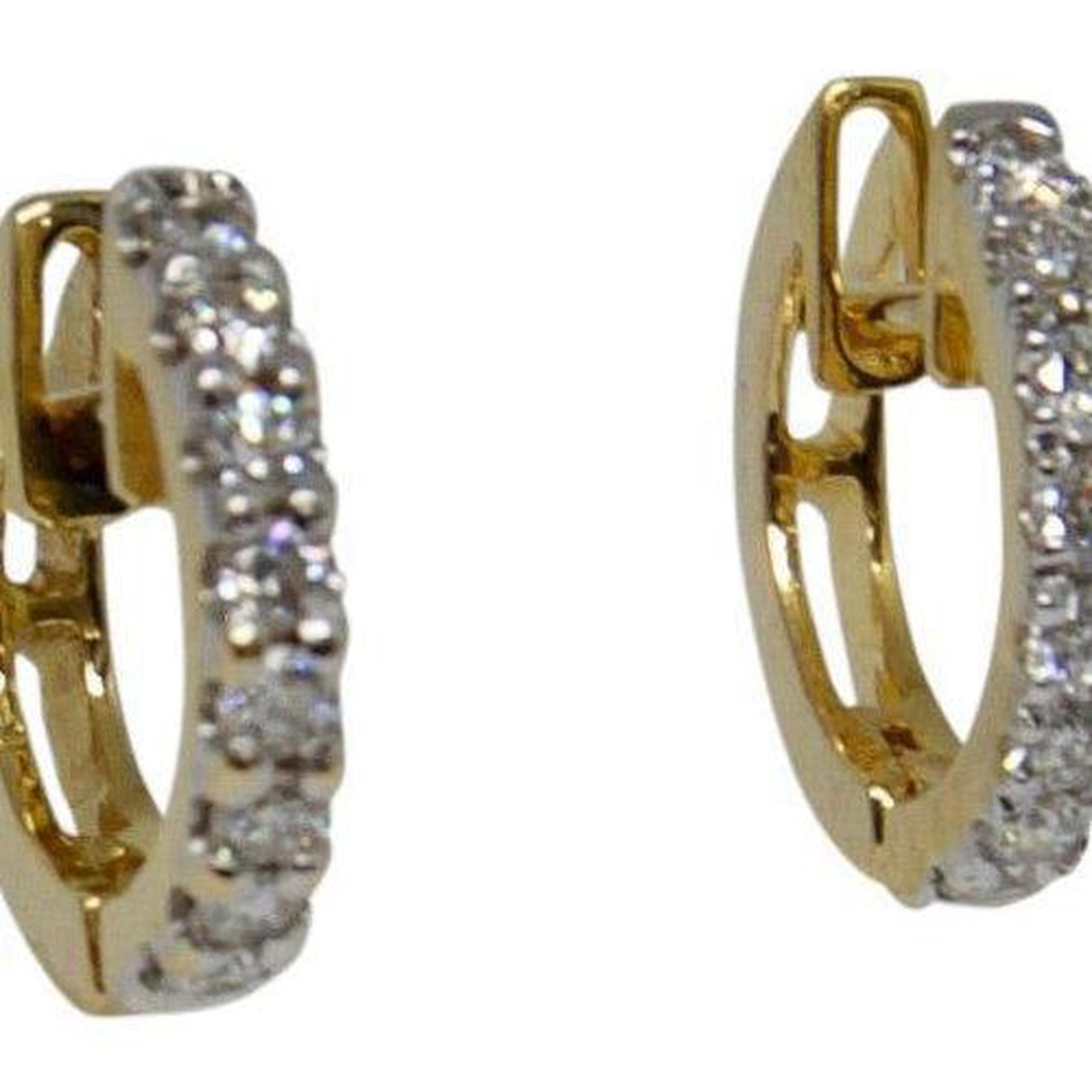 Small Diamond Hoop Earrings