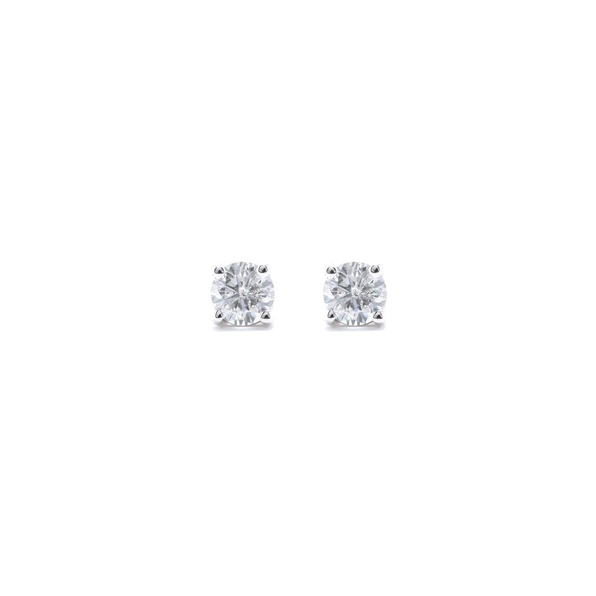 Solitaire Diamond Stud Earrings
