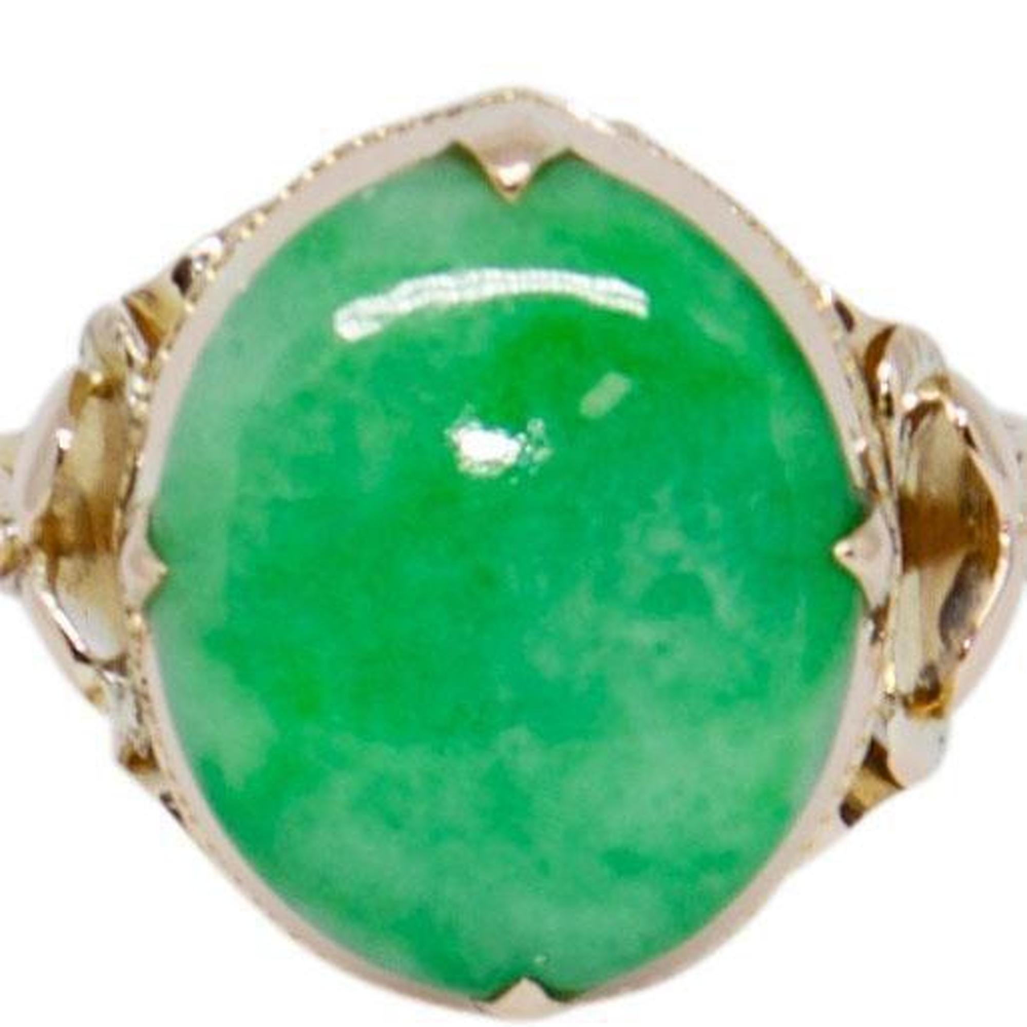 Solitaire Jade Ring