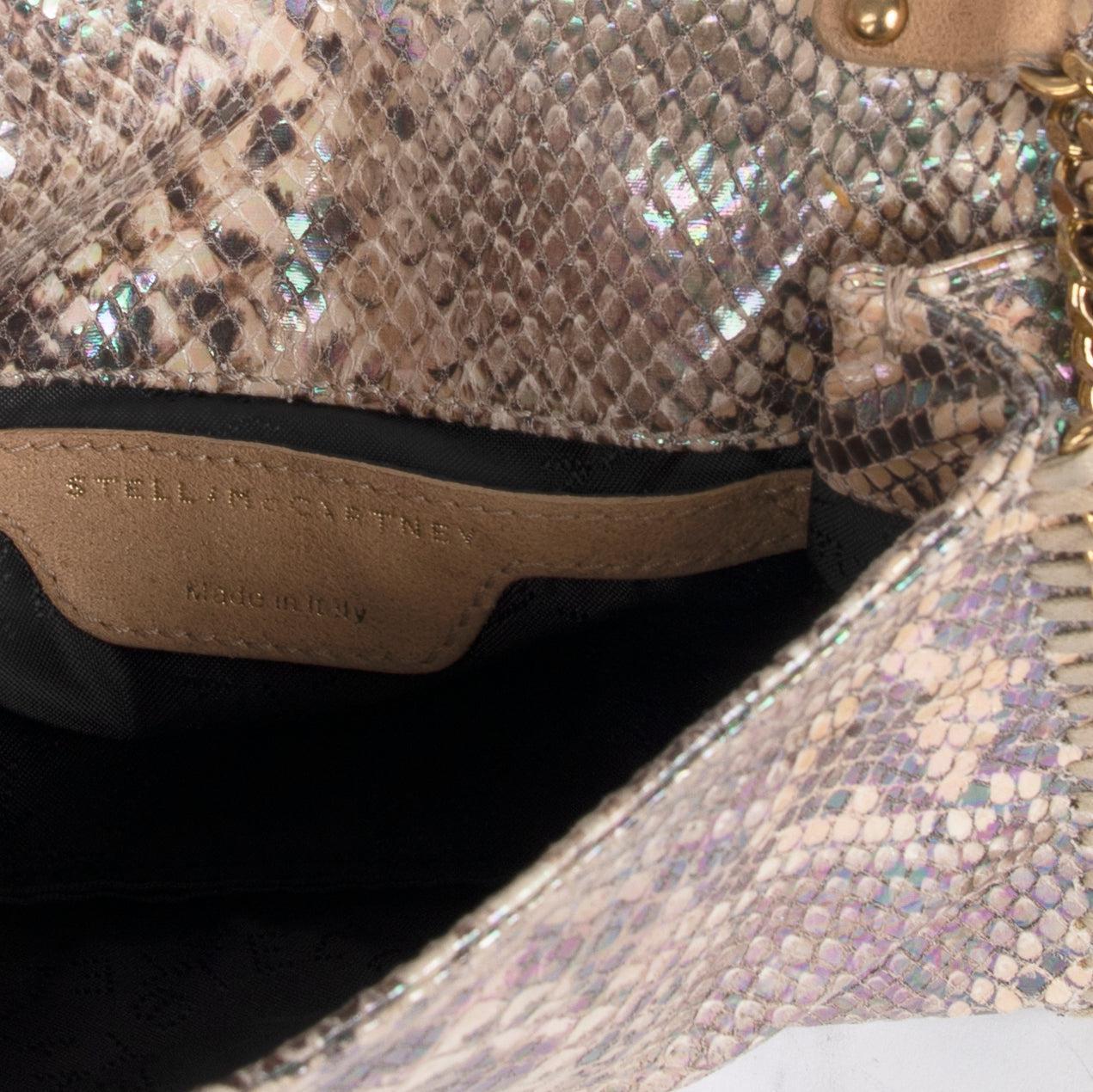 Stella McCartney Embossed Snakeskin Falabella Crossbody Bag