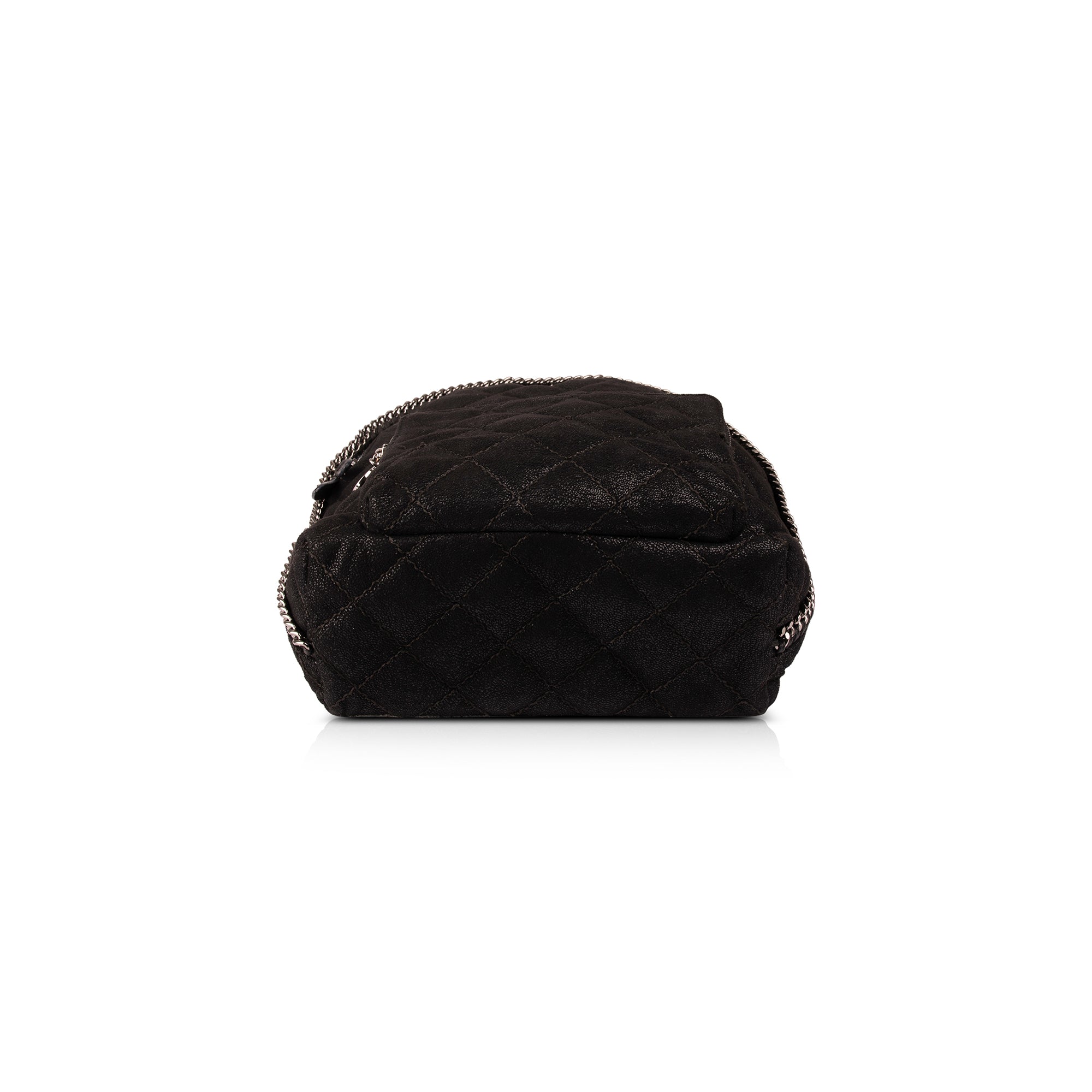 falabella quilted metallic mini backpack Stella McCartney Mini Quilted Shaggy Deer Front Zip Falabella Backpack – OLIVER'S