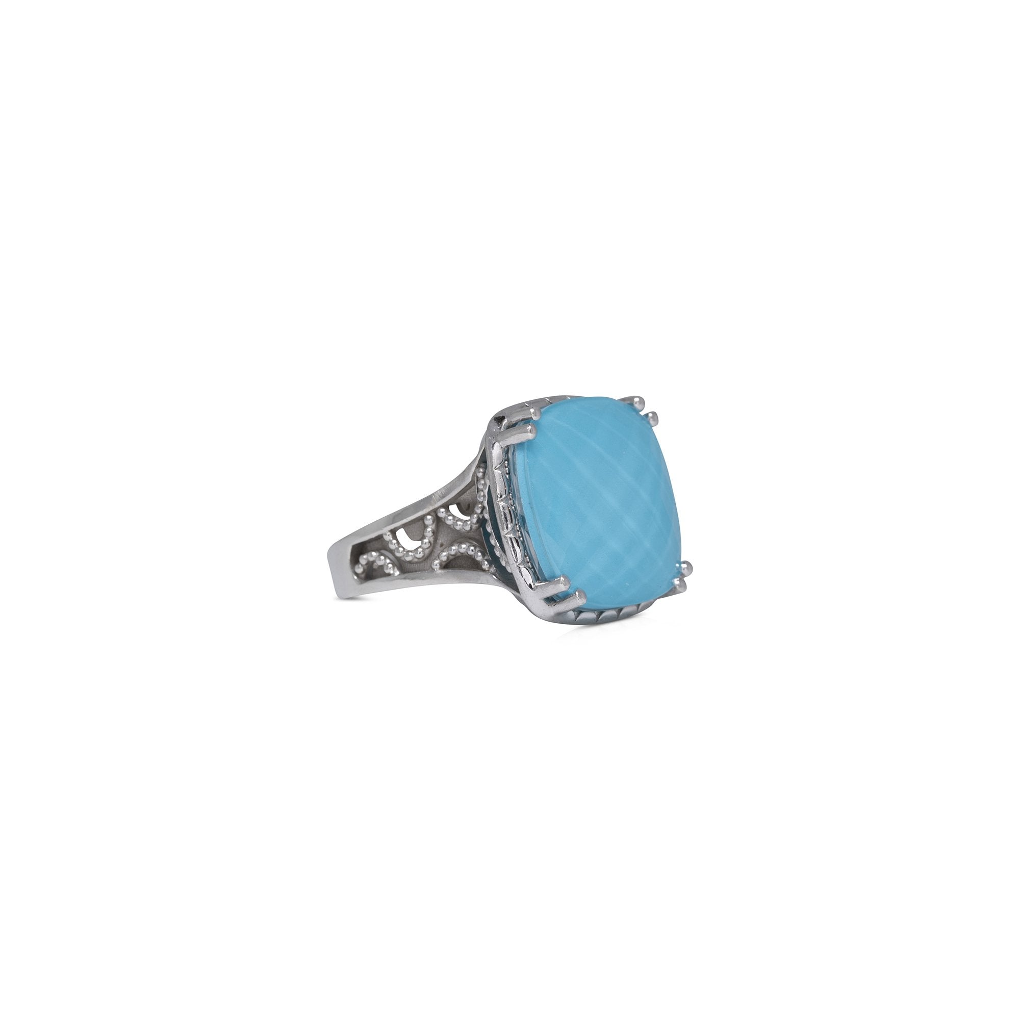 Tacori Bold Crescent Ceiling Gem Ring with Neo Turquoise