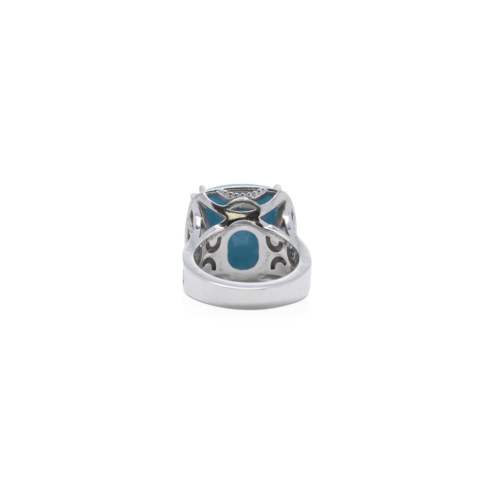 Tacori Bold Crescent Ceiling Gem Ring with Neo Turquoise