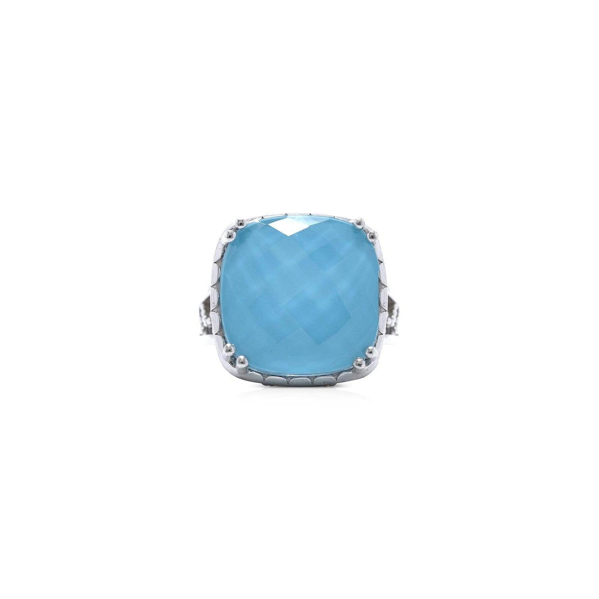 Tacori Bold Crescent Ceiling Gem Ring with Neo Turquoise