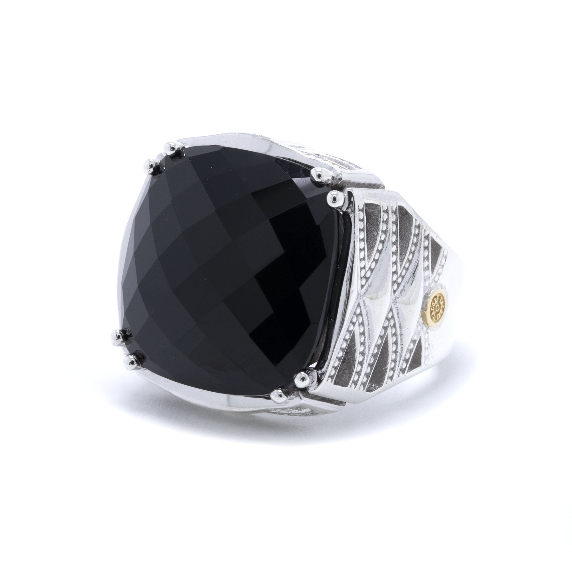 Tacori Bold Woven Crescent Ring with Black Onyx