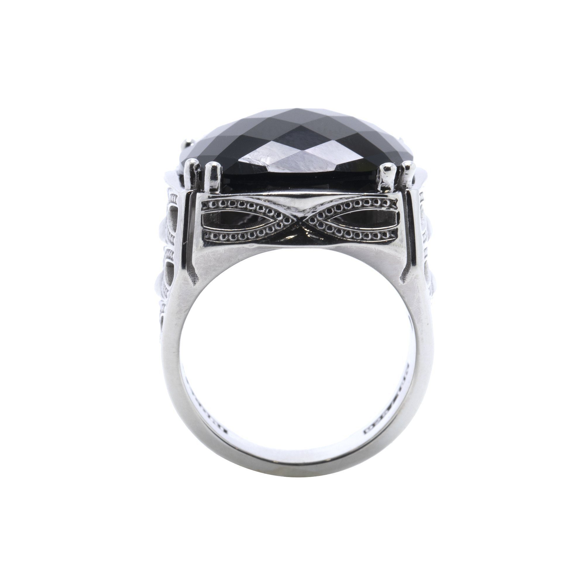 Tacori Bold Woven Crescent Ring with Black Onyx