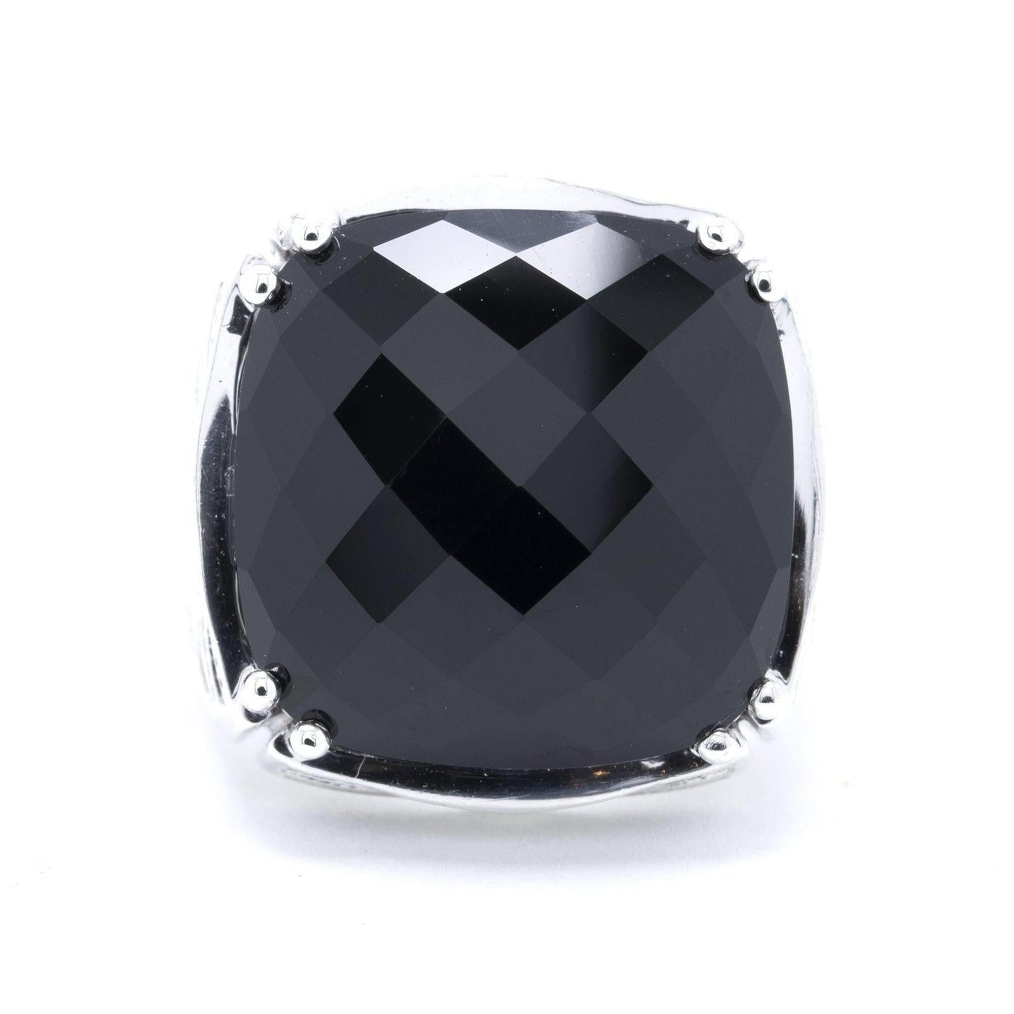 Tacori Bold Woven Crescent Ring with Black Onyx