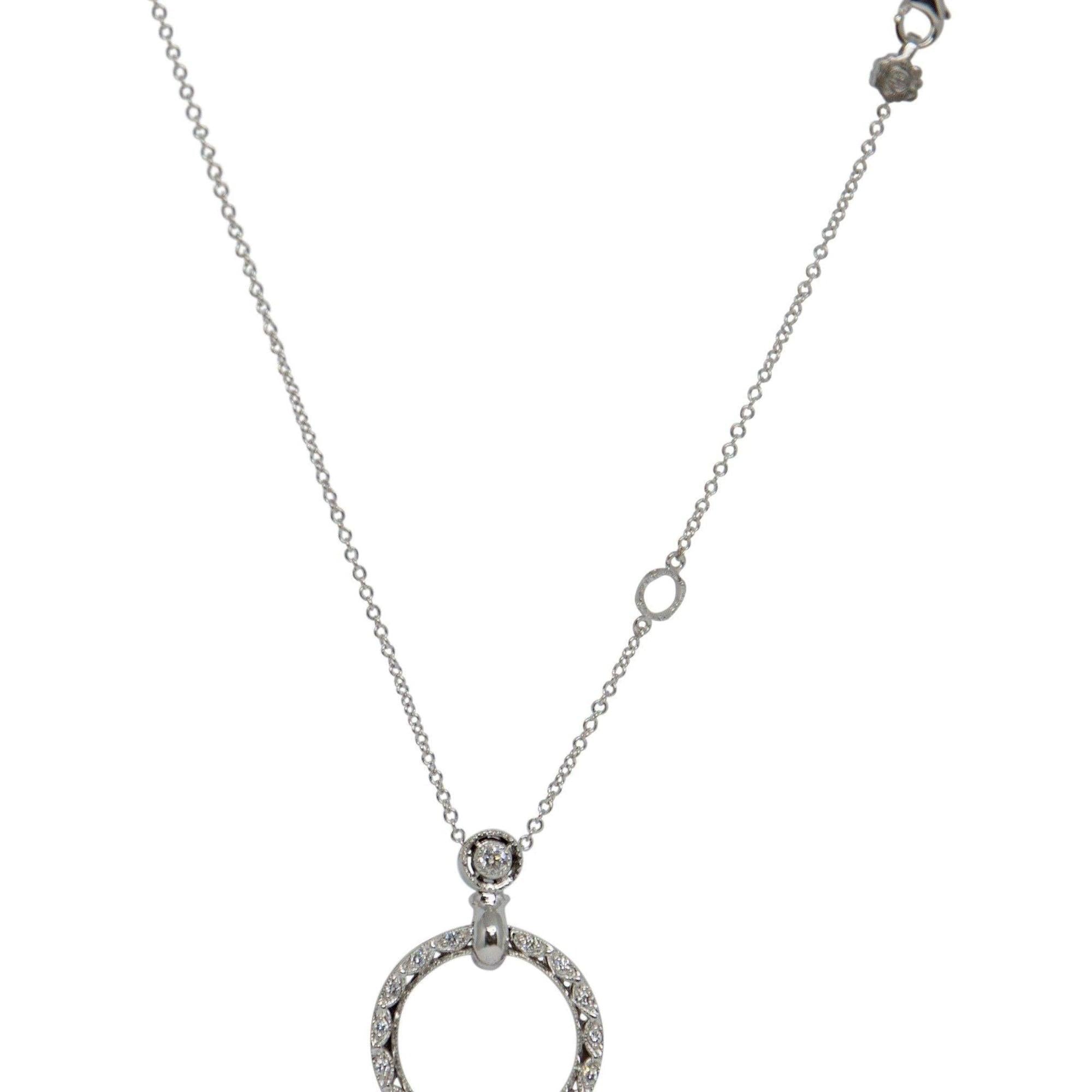 Tacori Diamond Circle Pendant Necklace