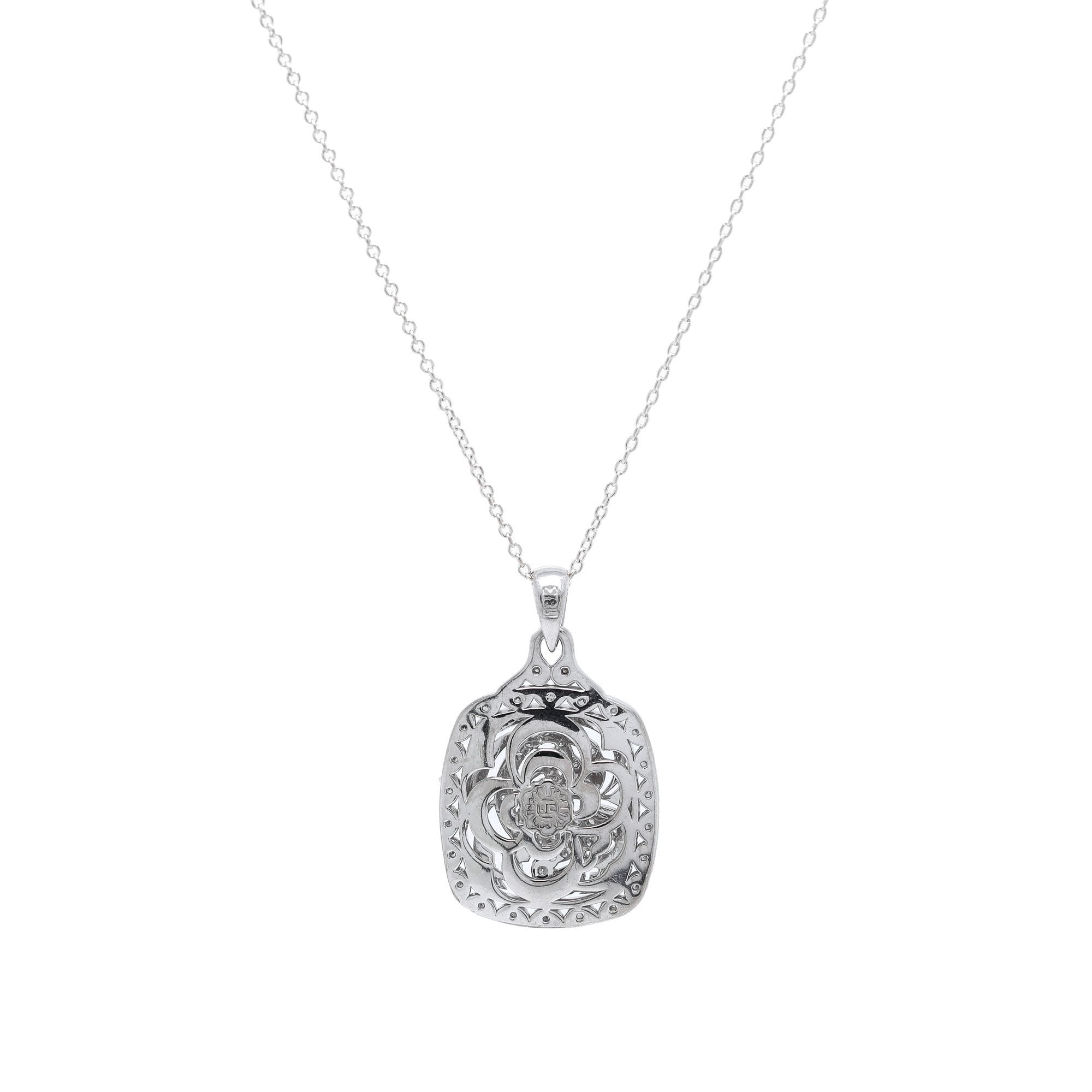 Tacori Diamond Letter 'D' Pendant Necklace