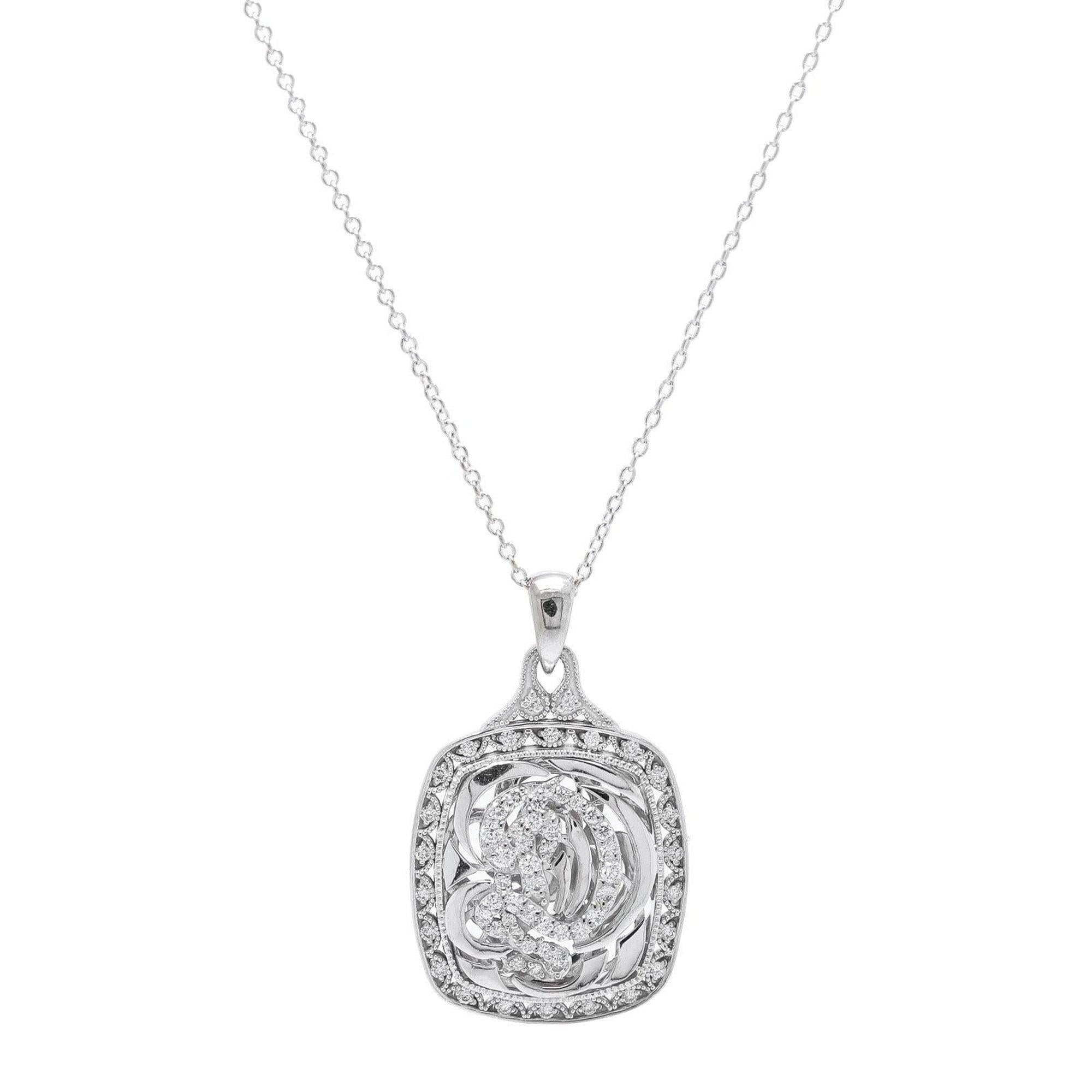 Tacori Diamond Letter 'D' Pendant Necklace