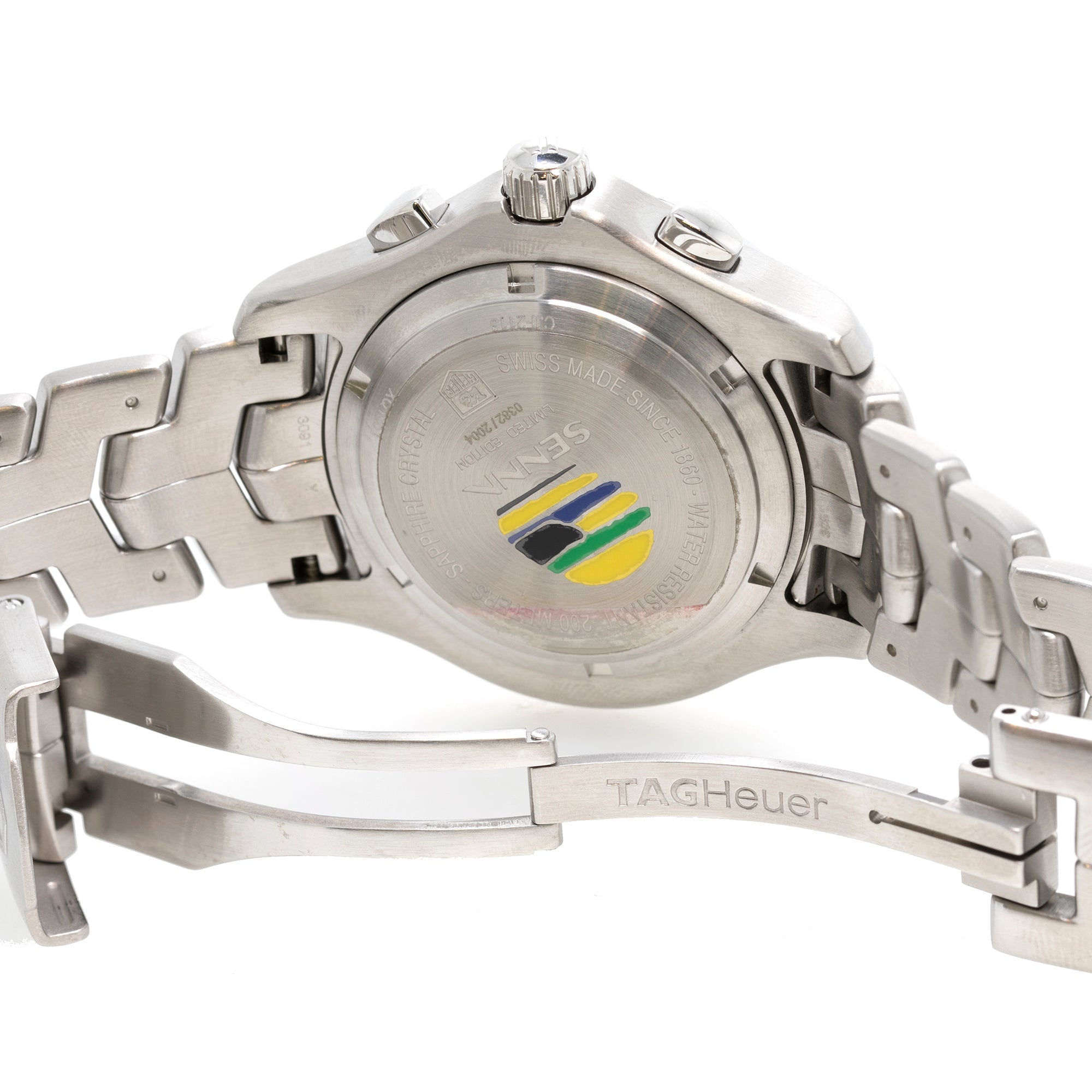 Tag Heuer Limited Edition Ayrton Senna Link Chronograph Watch w/ Box