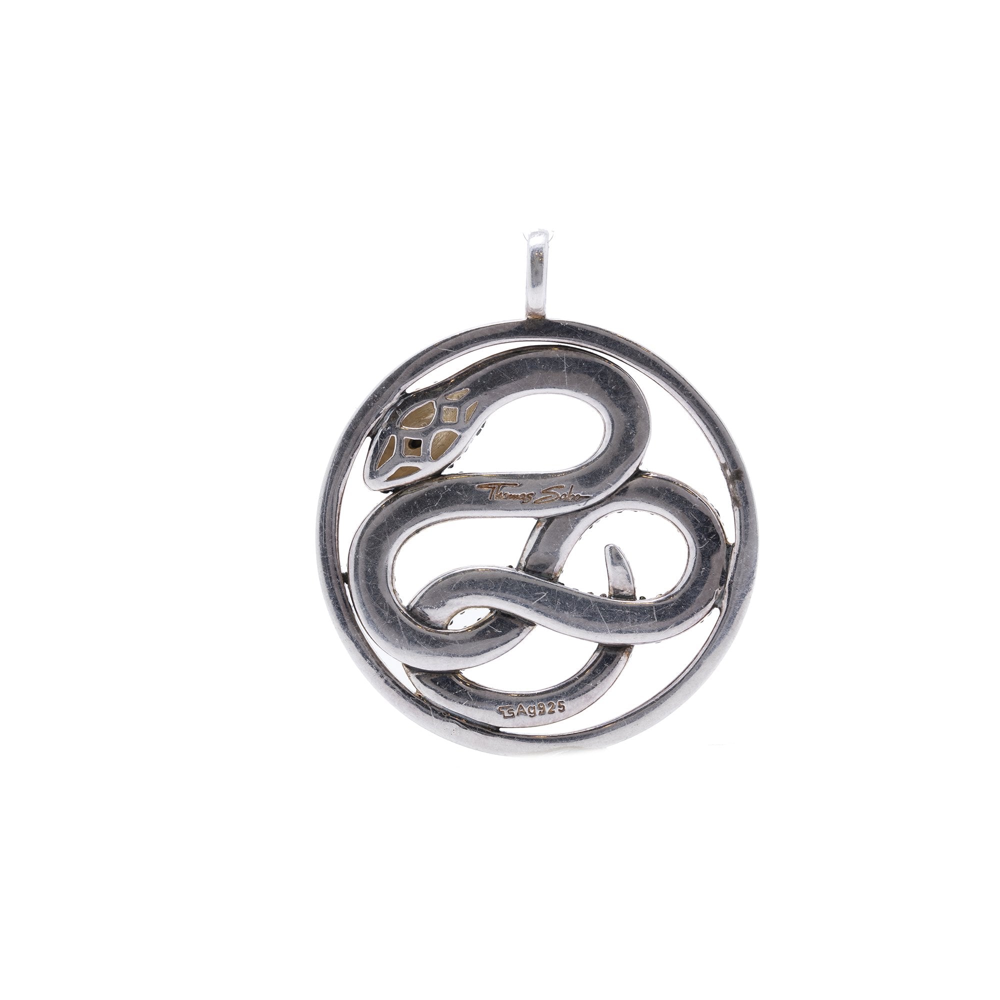 Thomas Sabo Black Snake Round Pendant
