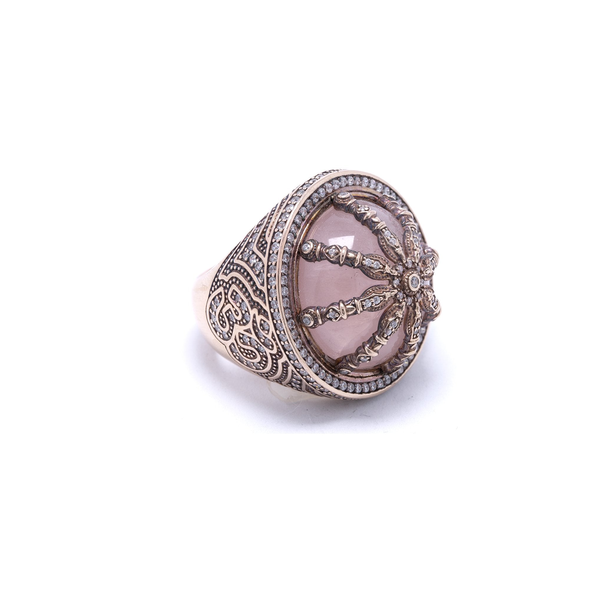 Thomas Sabo Pink Karma Wheel Cocktail Ring, Size 7