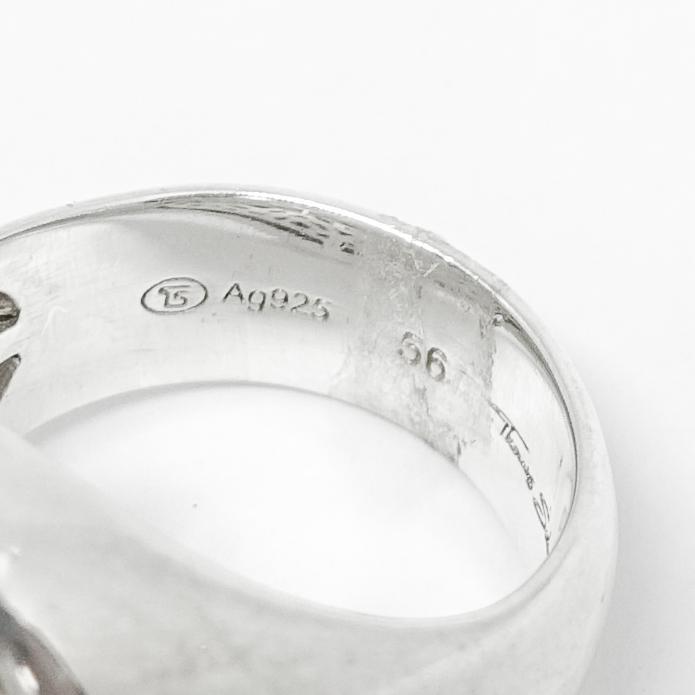 Thomas Sabo Rebel at Heart "≈ìKnot" Ring in Sterling Silver with Black CZ