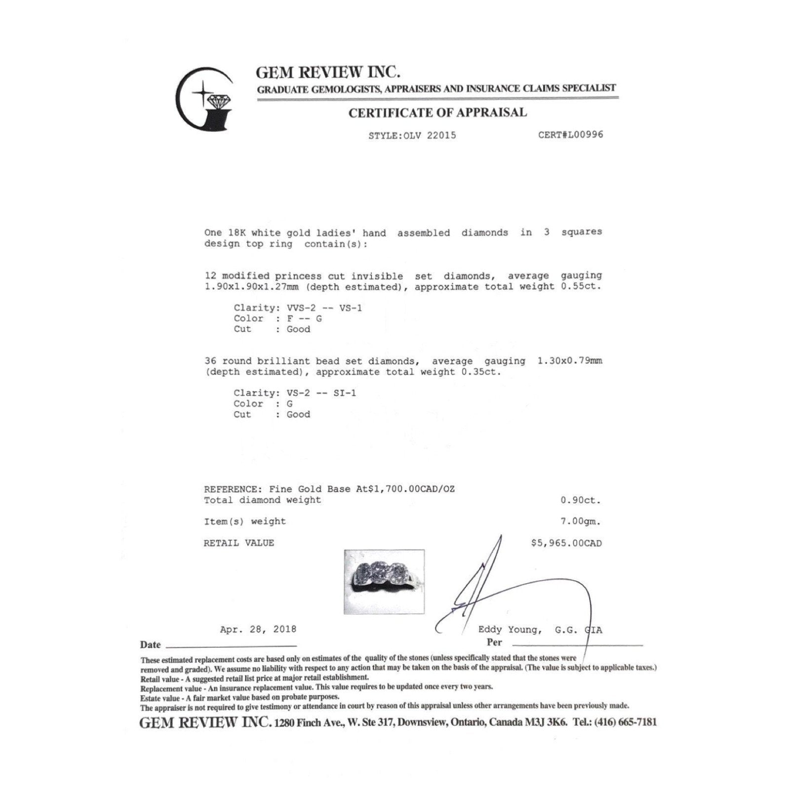 Three Part Diamond Ring