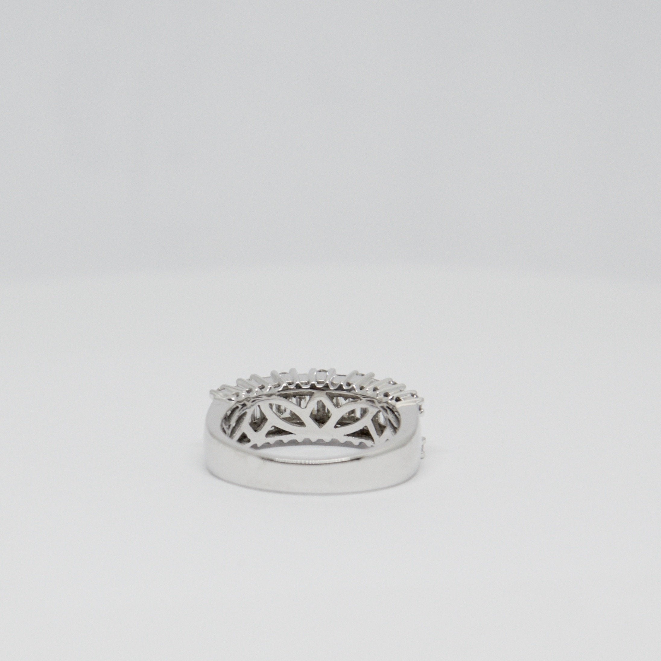 Three Row Diamond Band Ring