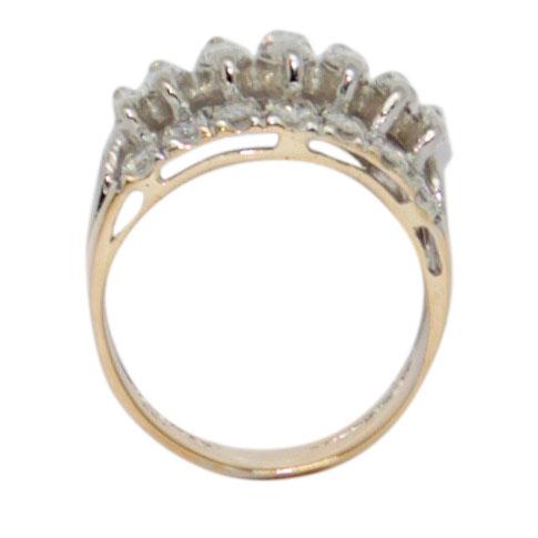 Three-Row Diamond Band Ring