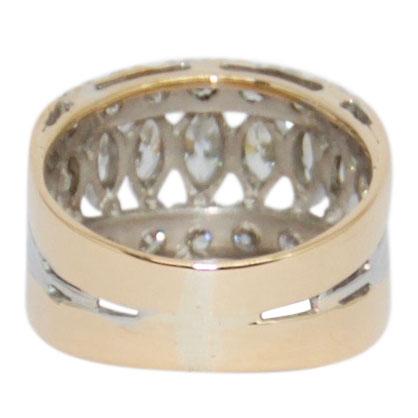 Three-Row Diamond Band Ring
