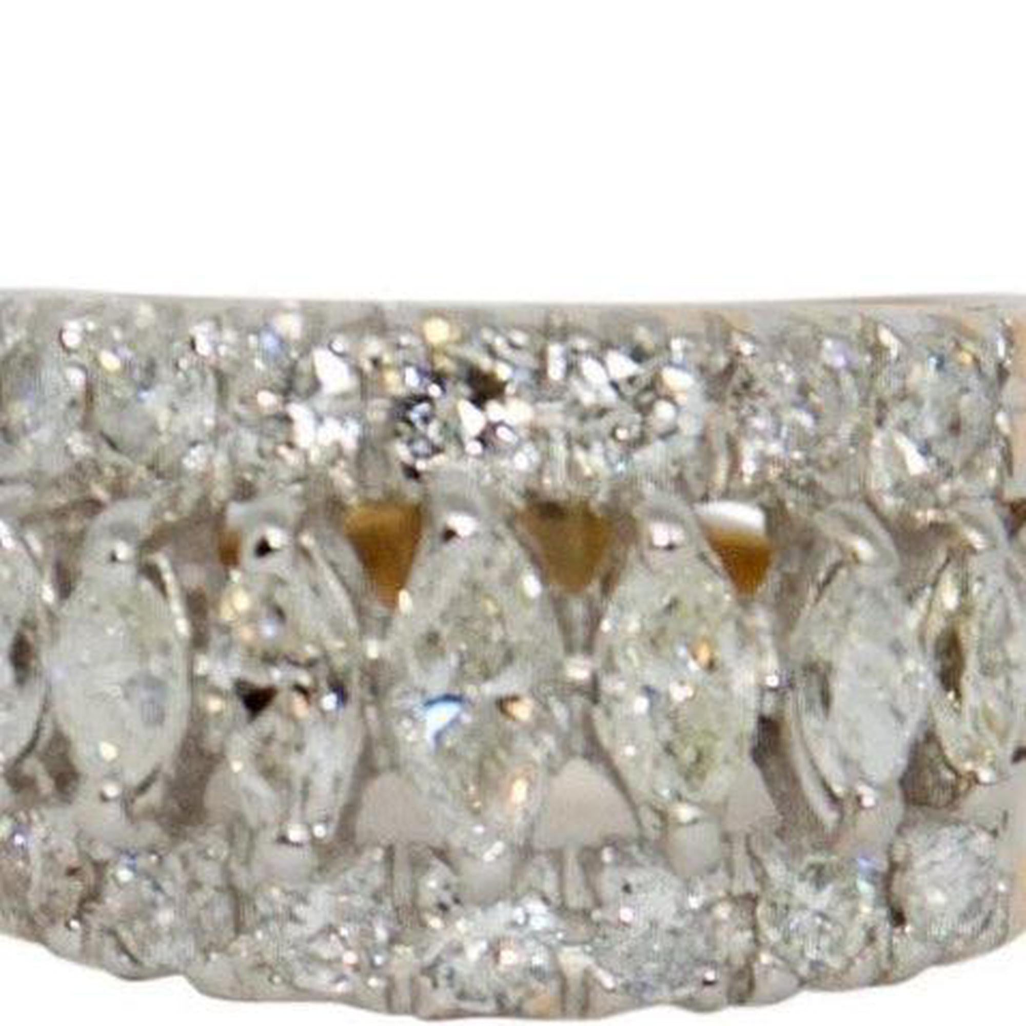 Three-Row Diamond Band Ring