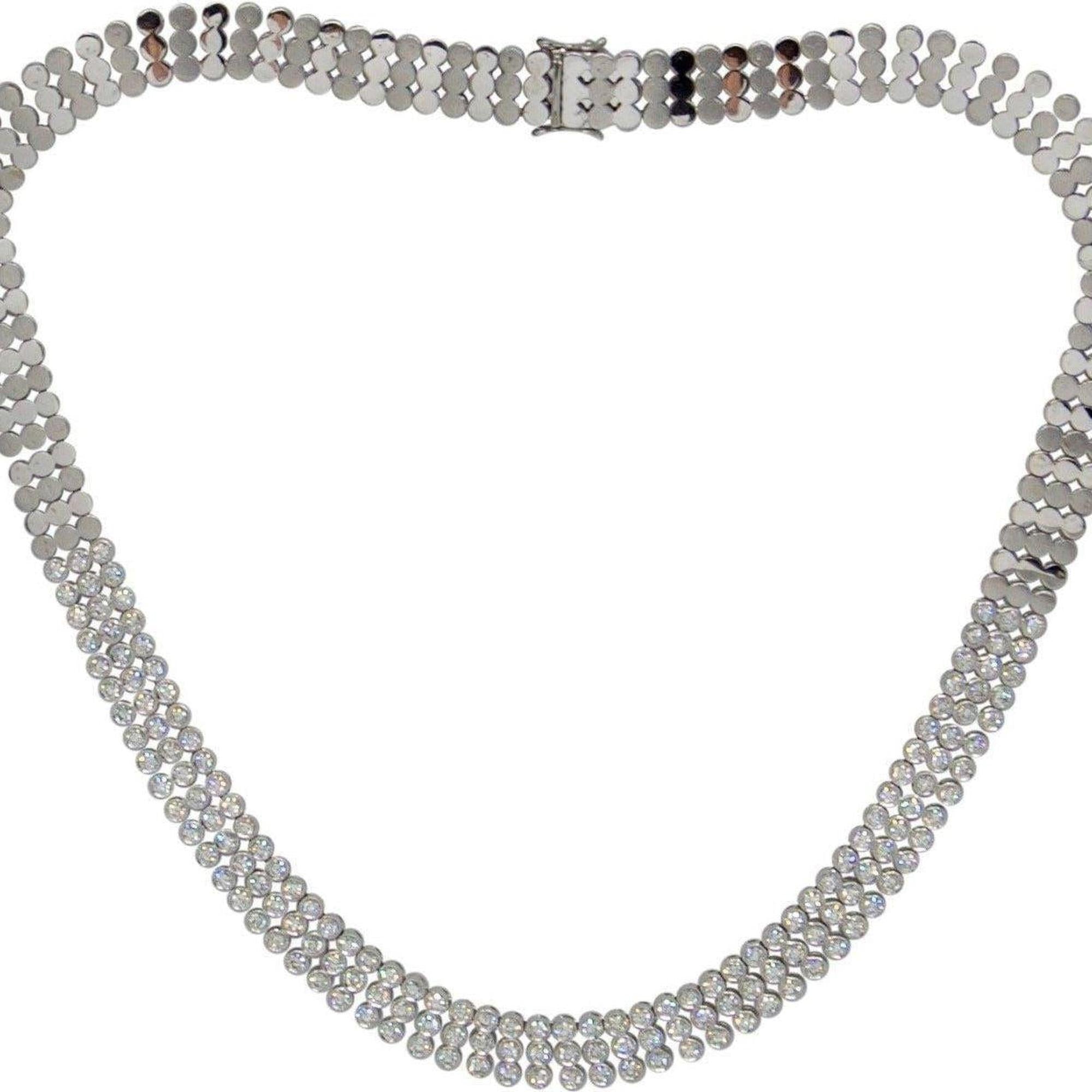Three-Row Diamond Necklace