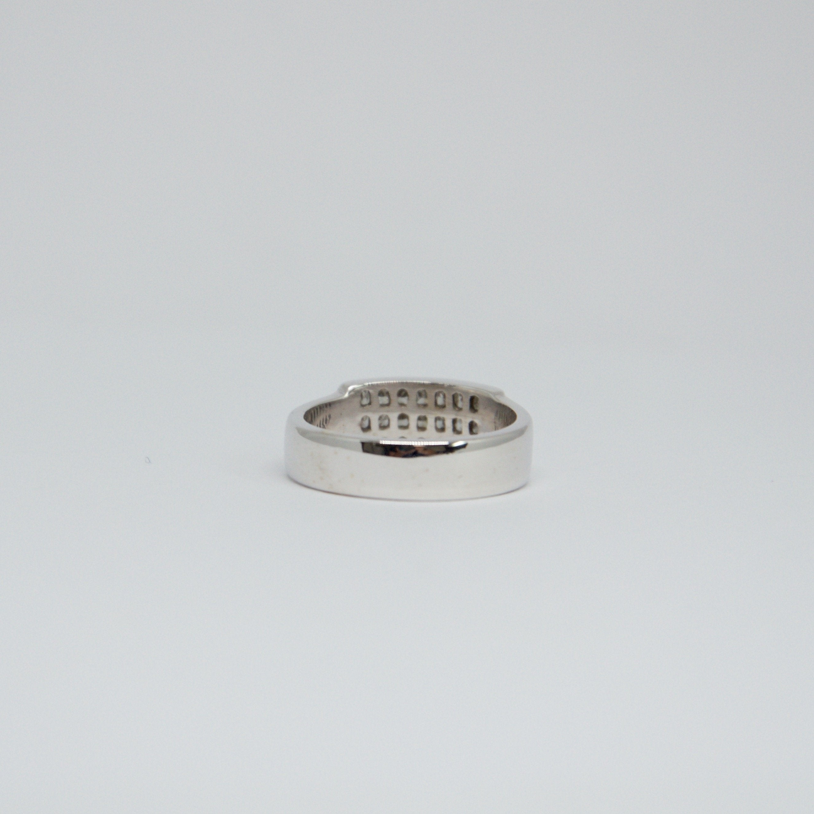 Three Row Invisible Set Diamond Band