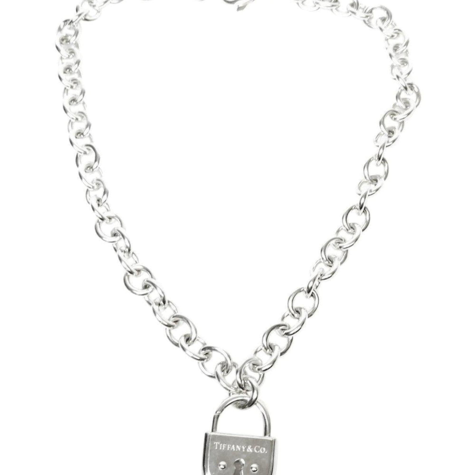Tiffany Arc Lock Charm Cable Link Necklace