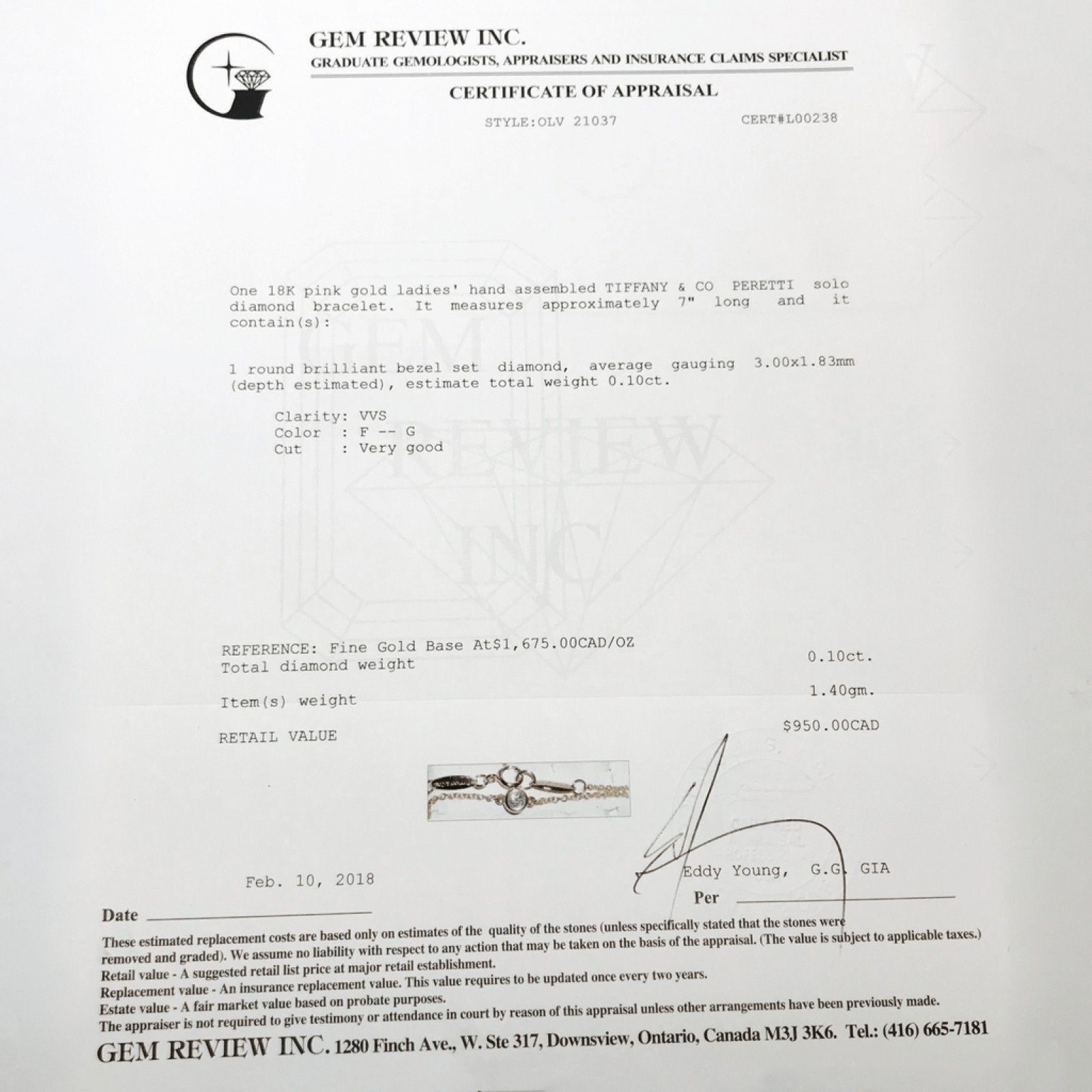 Tiffany & Co Elsa Peretti Diamonds By The Yard Pendant