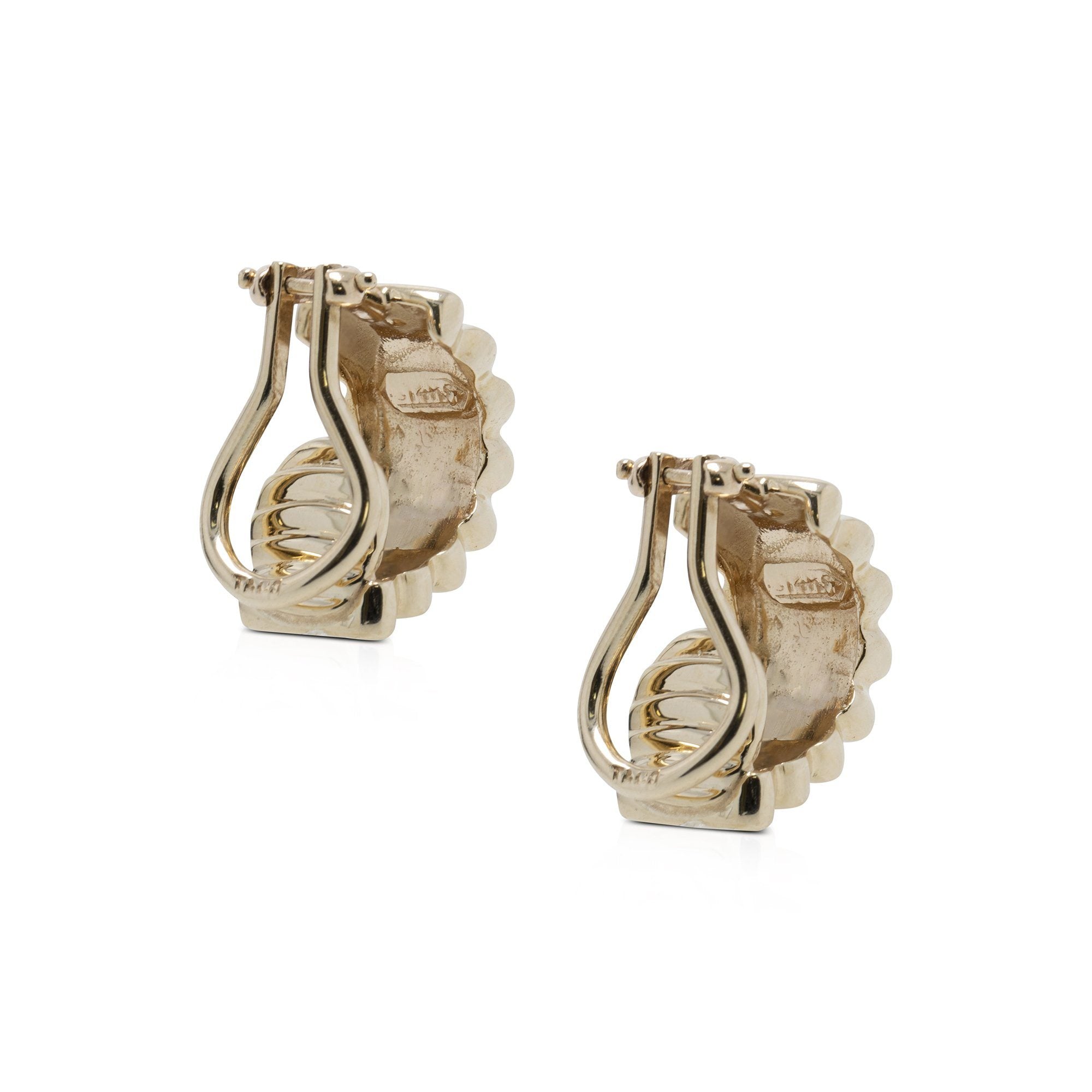 Tiffany & Co. 14k Gold Vintage Huggie Clip-On Earrings